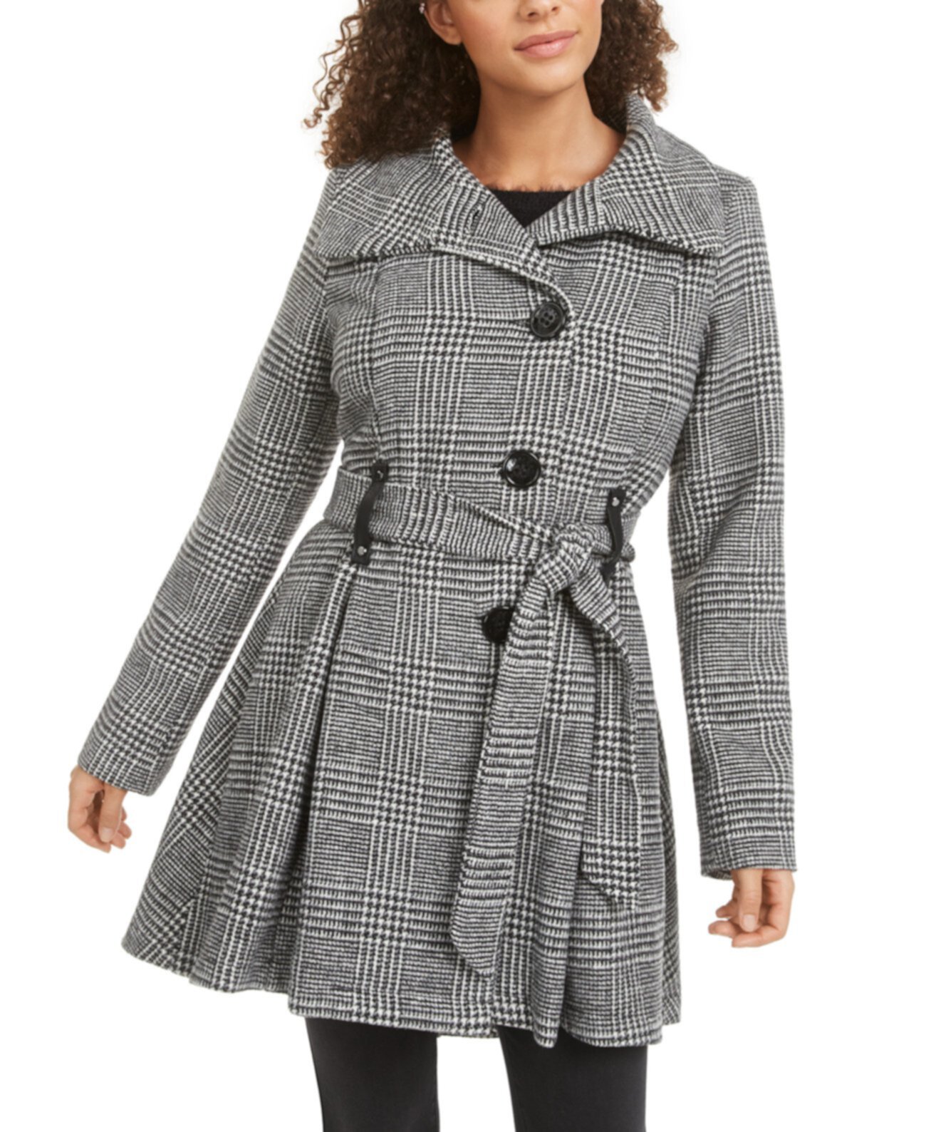 Драматическое пальто с юбкой с поясом для юниоров, созданное для Macy's Madden Girl