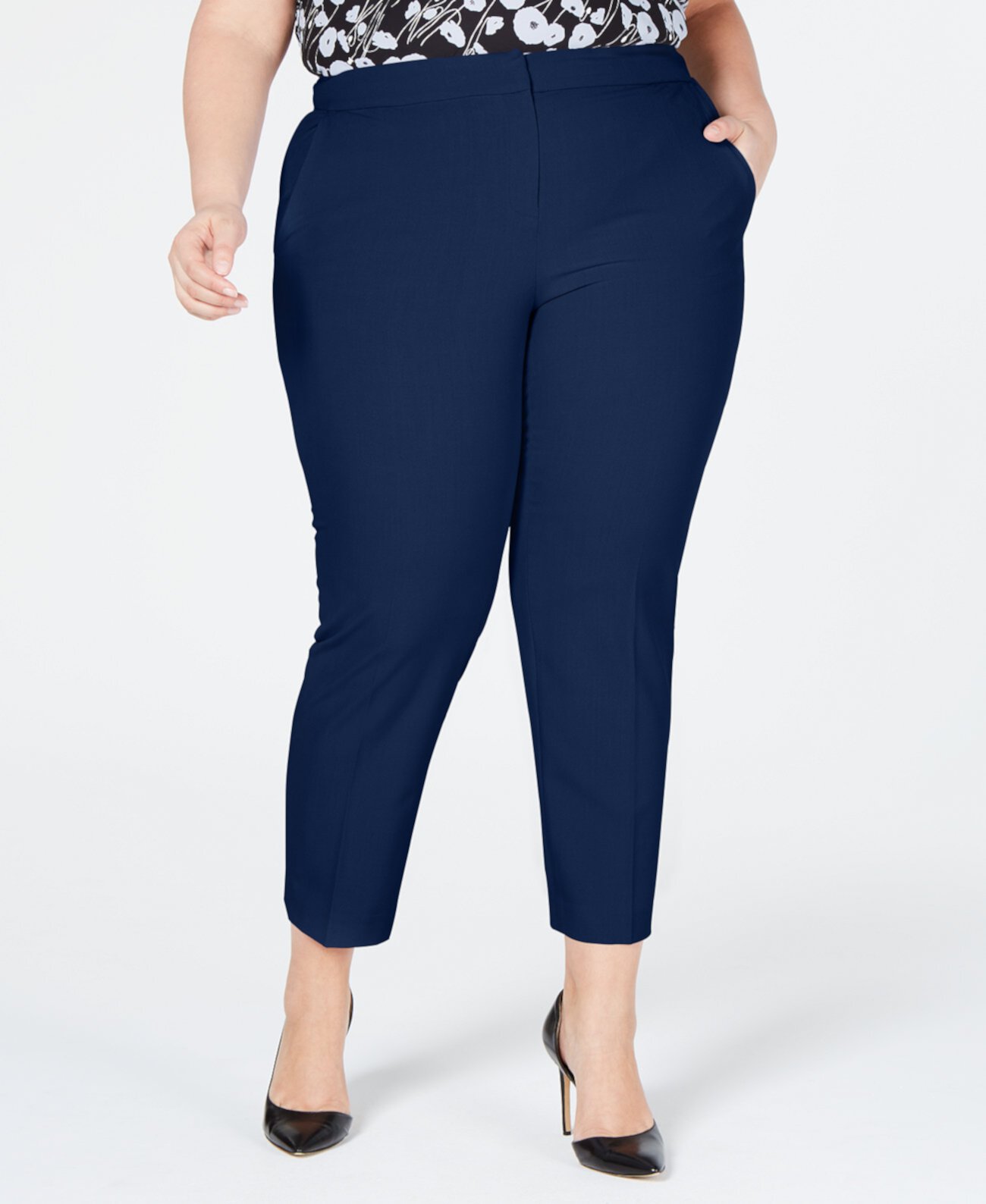 Модные классические брюки до щиколотки с тонкими штанинами больших размеров, созданные для Macy's Bar III