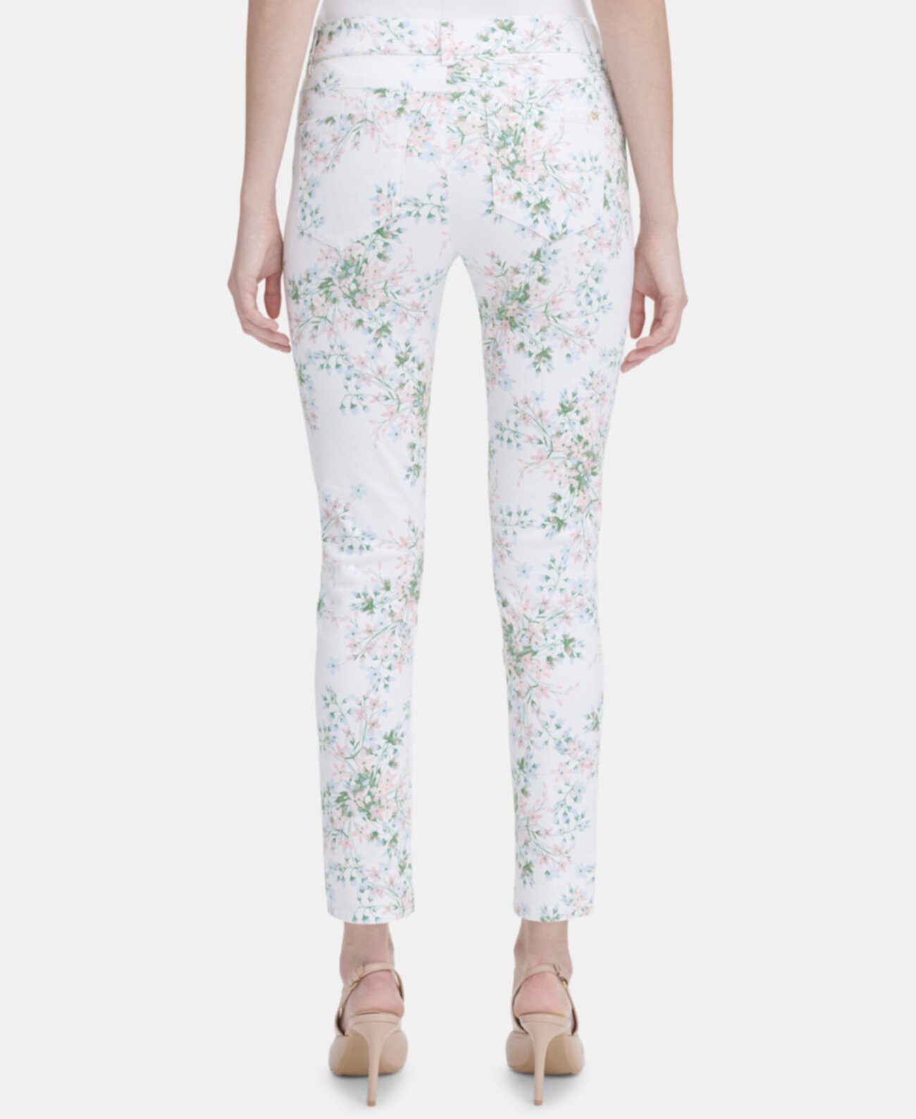 Полированные брюки средней длины с цветочным принтом Calvin Klein