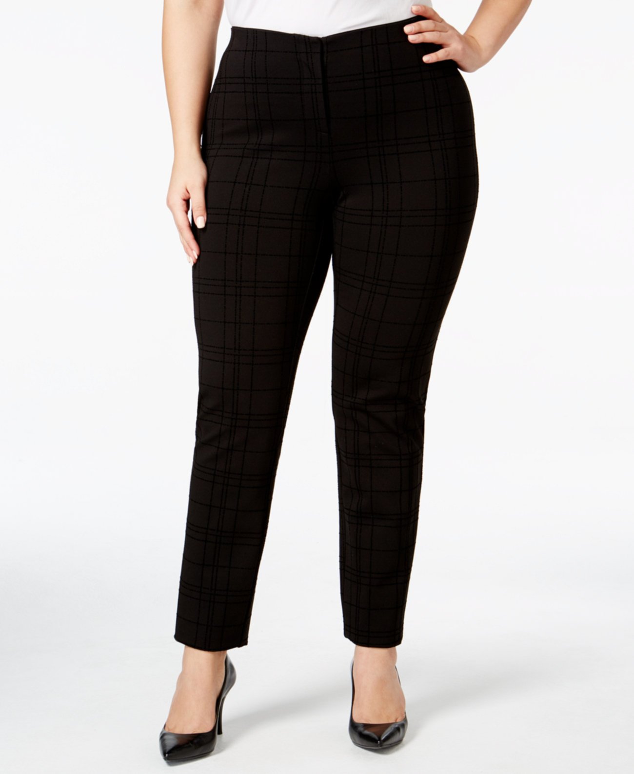Plus Size Hollywood Printed Skinny Pants, Created for Macy's Alfani