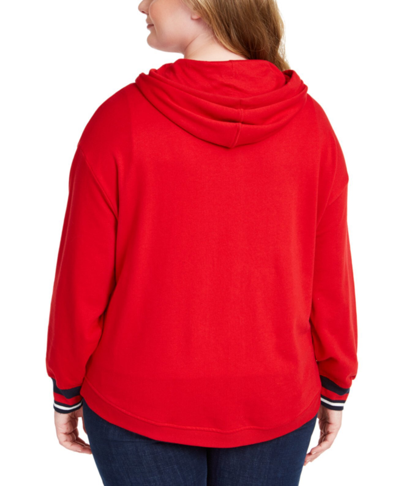 Plus Size Flag Colorblocked Zip-Front Hooded Sweatshirt Tommy Hilfiger