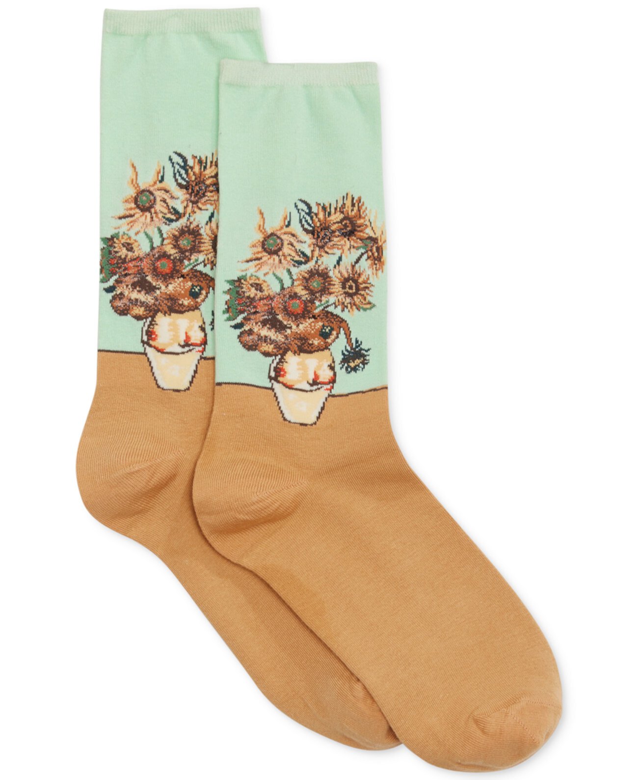 Женские модные носки с круглым вырезом из серии Sunflower Artist Hot Sox