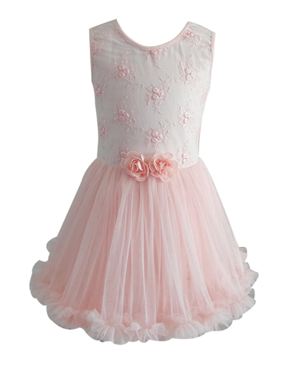Кружевное платье с цветочным принтом и оборками для девочек Petti Popatu