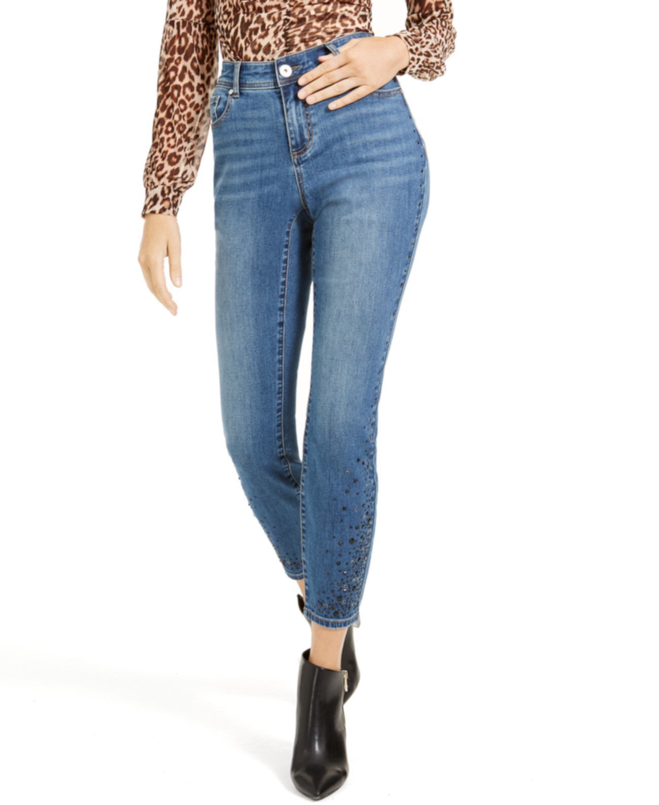 INC Пышные зауженные джинсы Rhinestone, созданные для Macy's INC International Concepts