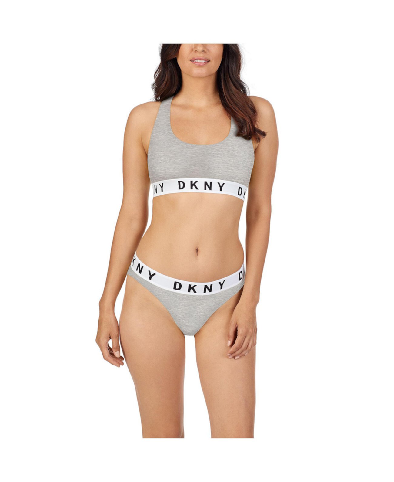 Беспроводной топ-бралет DKNY Cozy Boyfriend со спинкой в стиле racer из хлопка и модала Dkny