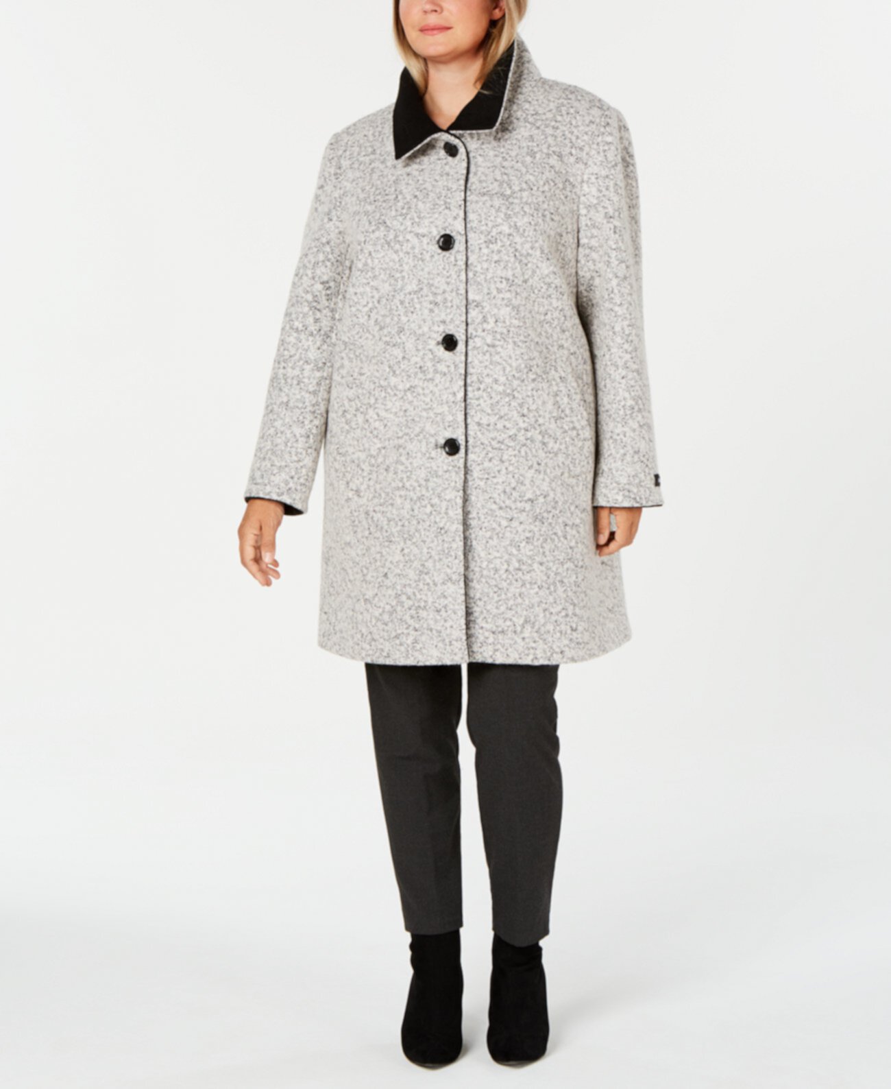 Пальто с длинным воротником, созданное для Macy's DKNY