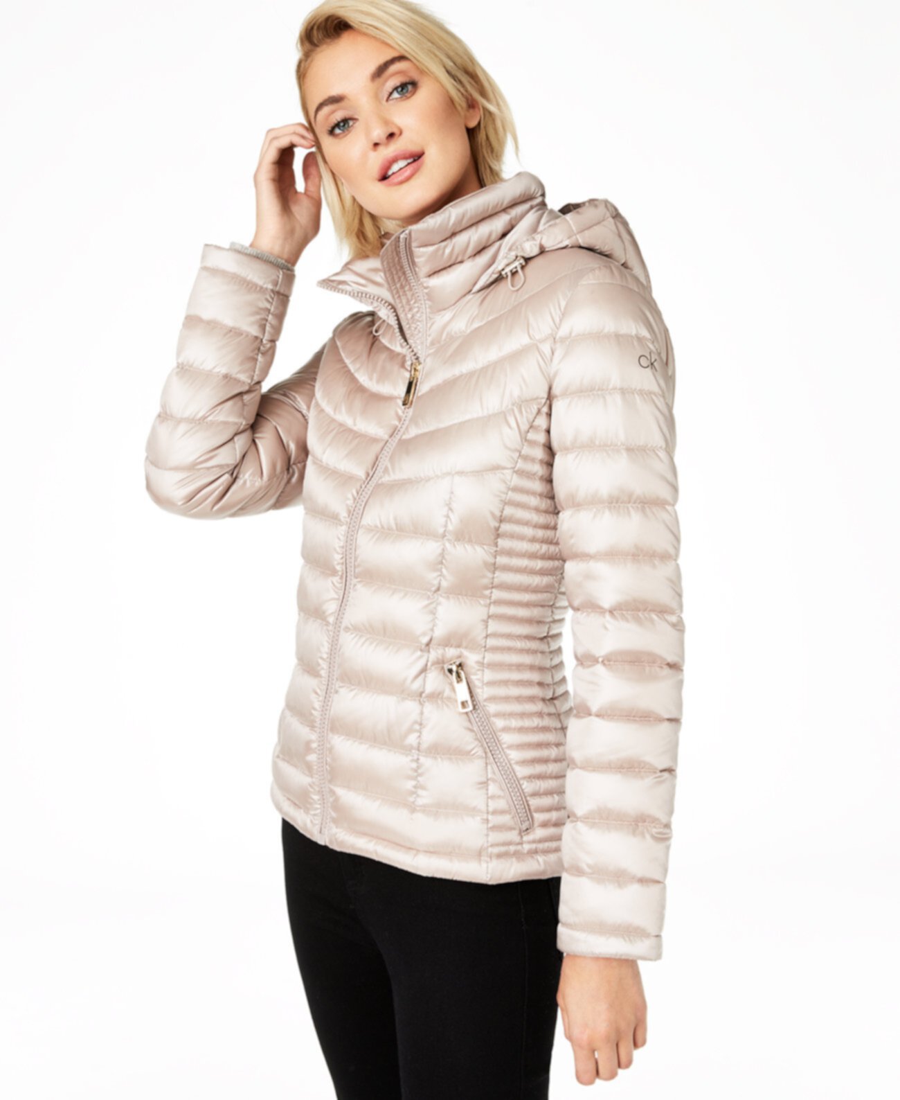 Упакованное пуховое пальто, созданное для Macy's Calvin Klein
