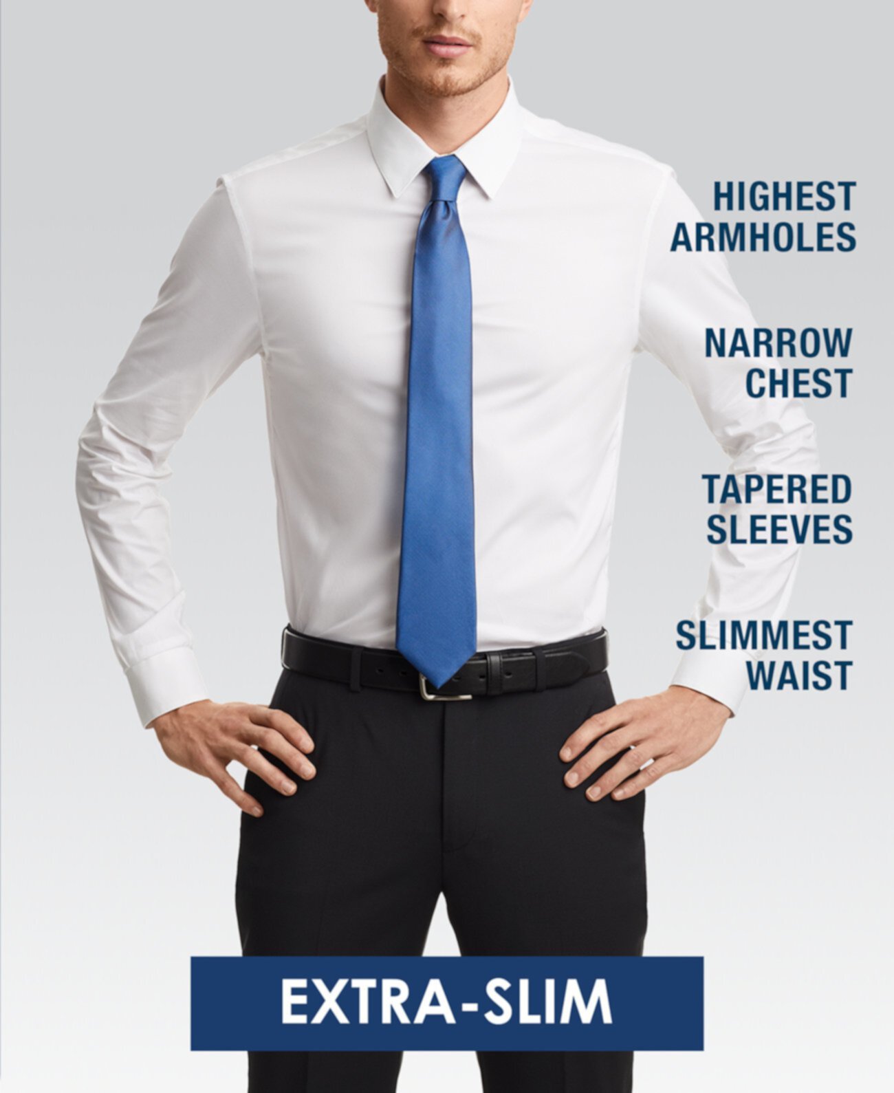 Мужская классическая рубашка без утюга X Extra-Slim Fit Calvin Klein