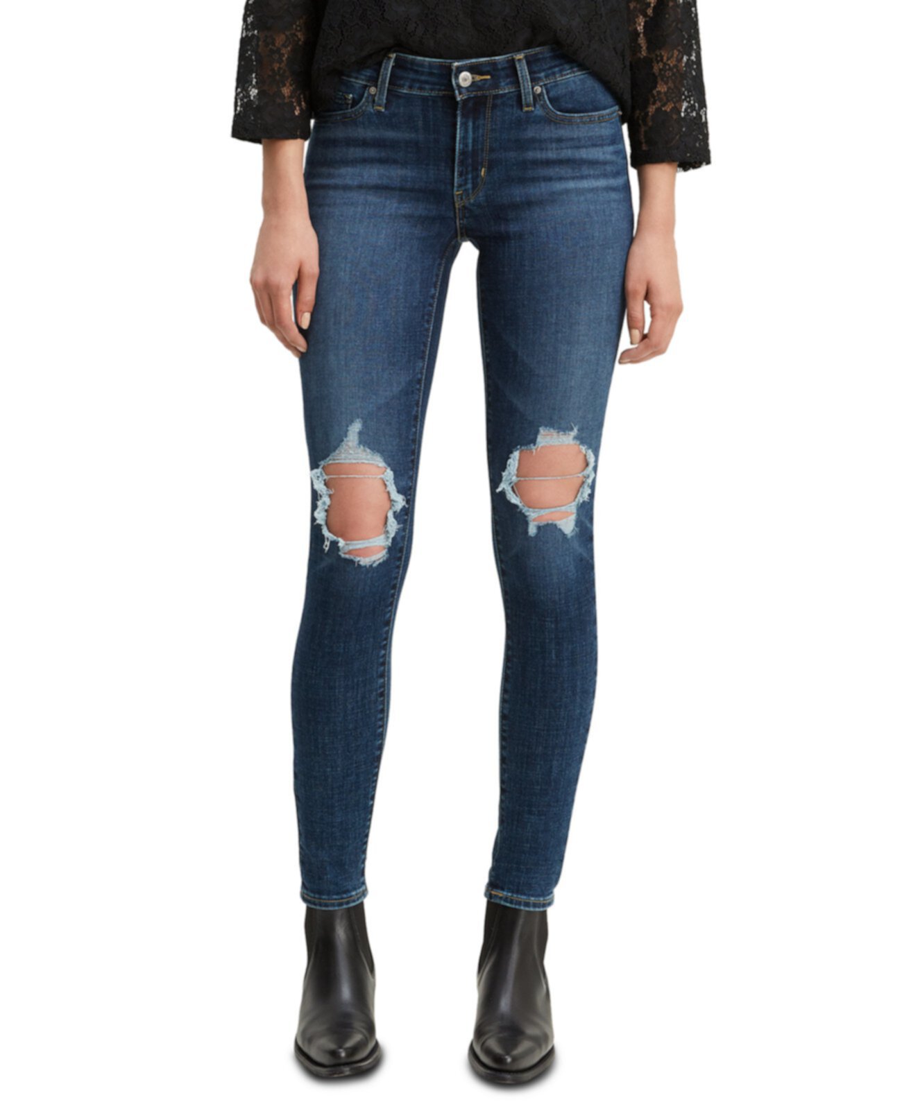 711 skinny ripped women's jeans