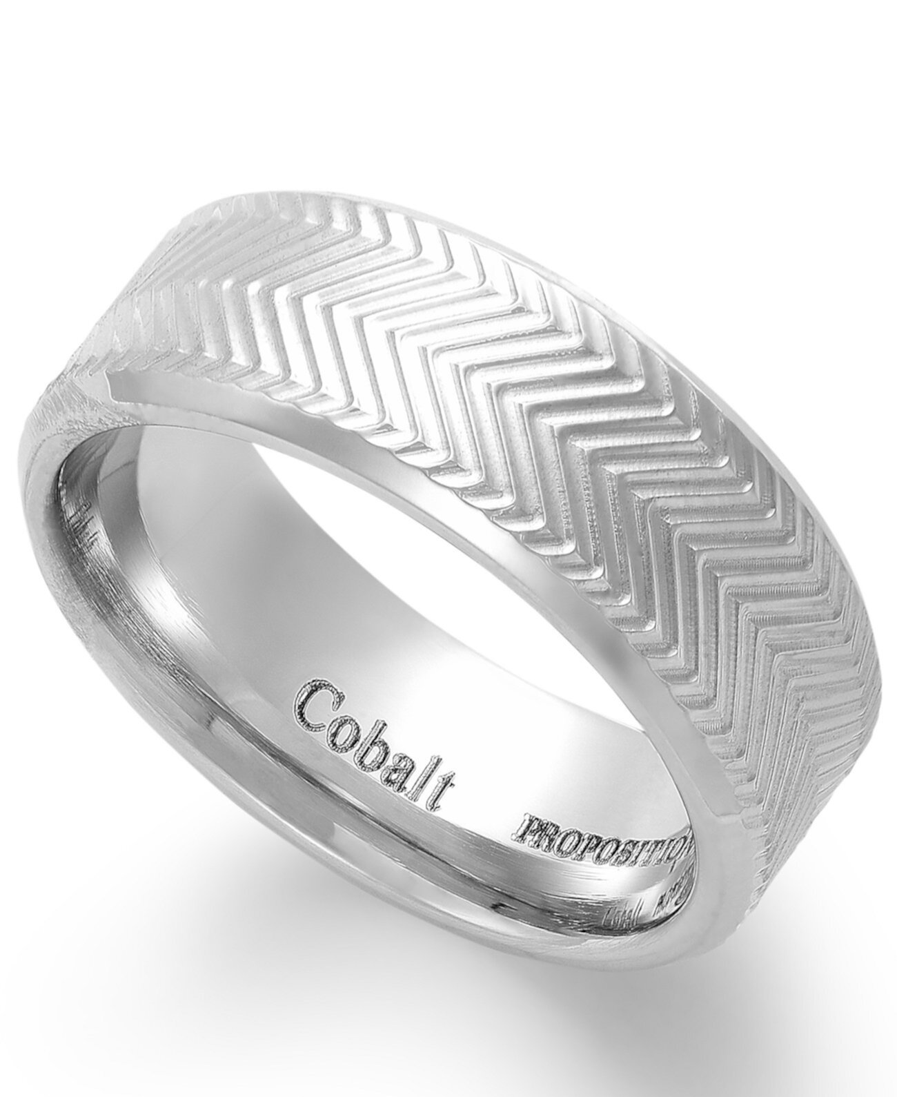 Обручальное кольцо с кобальтовым шевроном Proposition Love