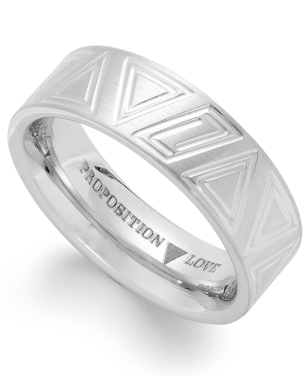 Обручальное кольцо с кобальтовым треугольником Proposition Love