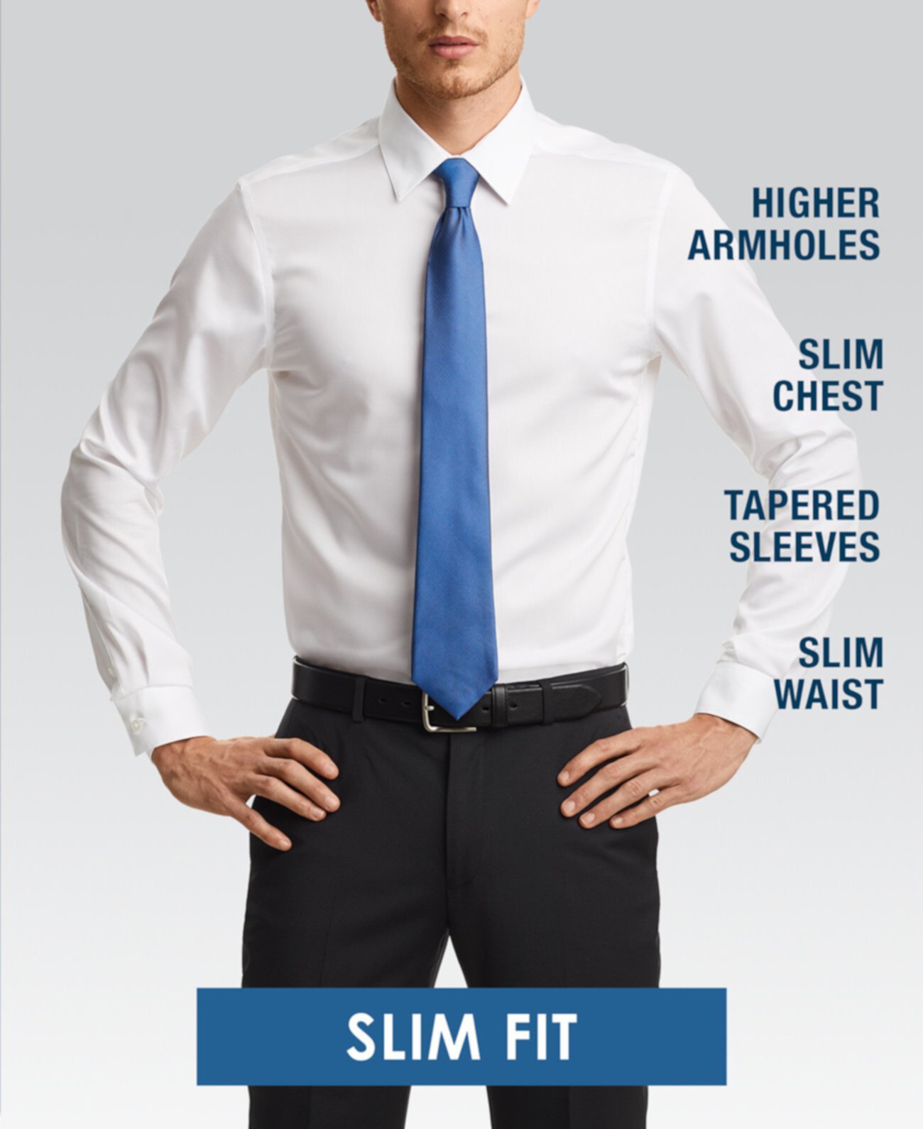 Классическая рубашка Slim Fit класса Премиум HAGGAR