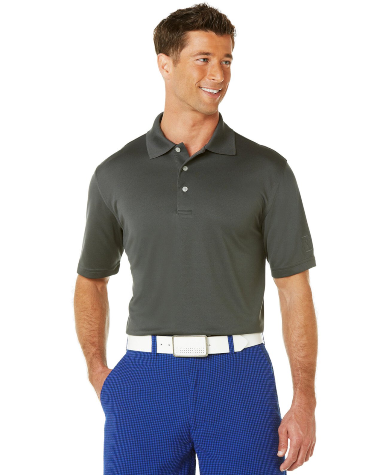 Men's Airflux Solid Golf Polo Shirt PGA TOUR