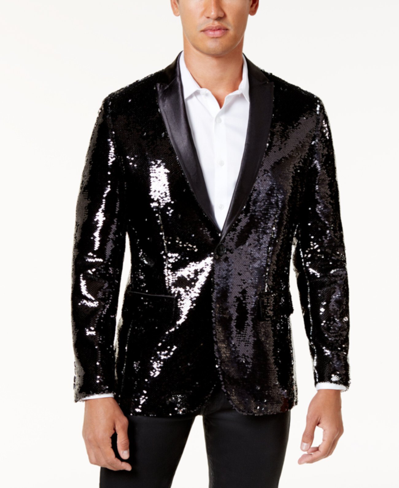 INC Мужская приталенная двухсторонняя куртка с блестками, созданная для Macy's INC International Concepts