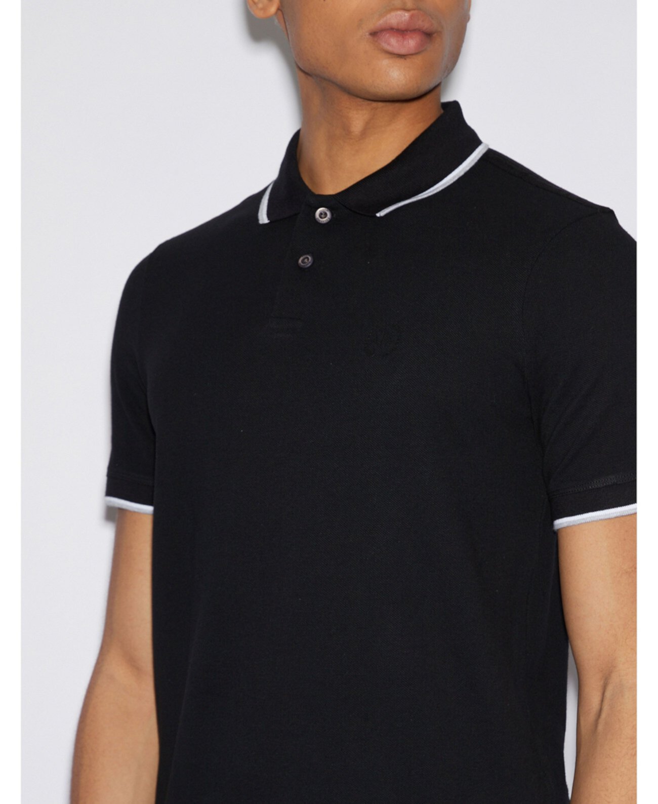 Мужская рубашка-поло с контрастными краями Armani