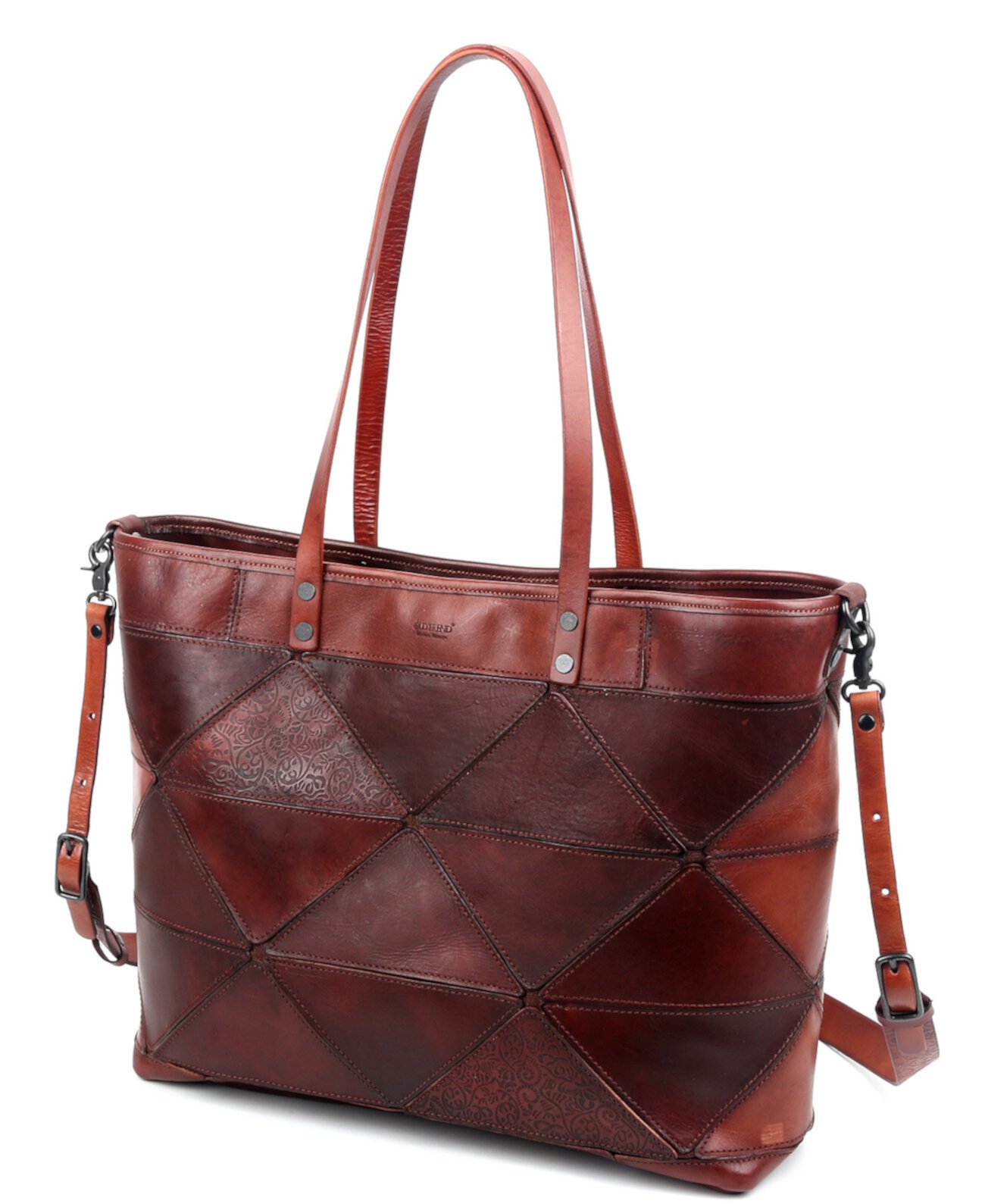 Women's Genuine Leather Prism Tote Bag Old Trend