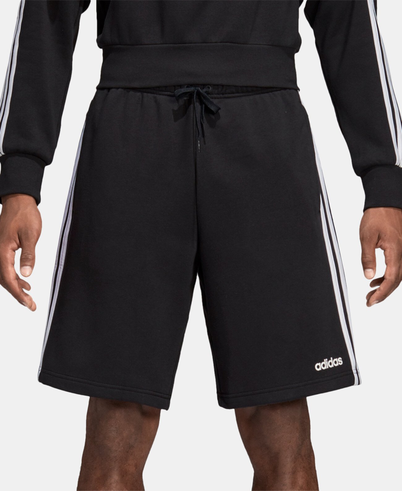 Мужские Essentials 3-полосные 10 "флисовые шорты Adidas