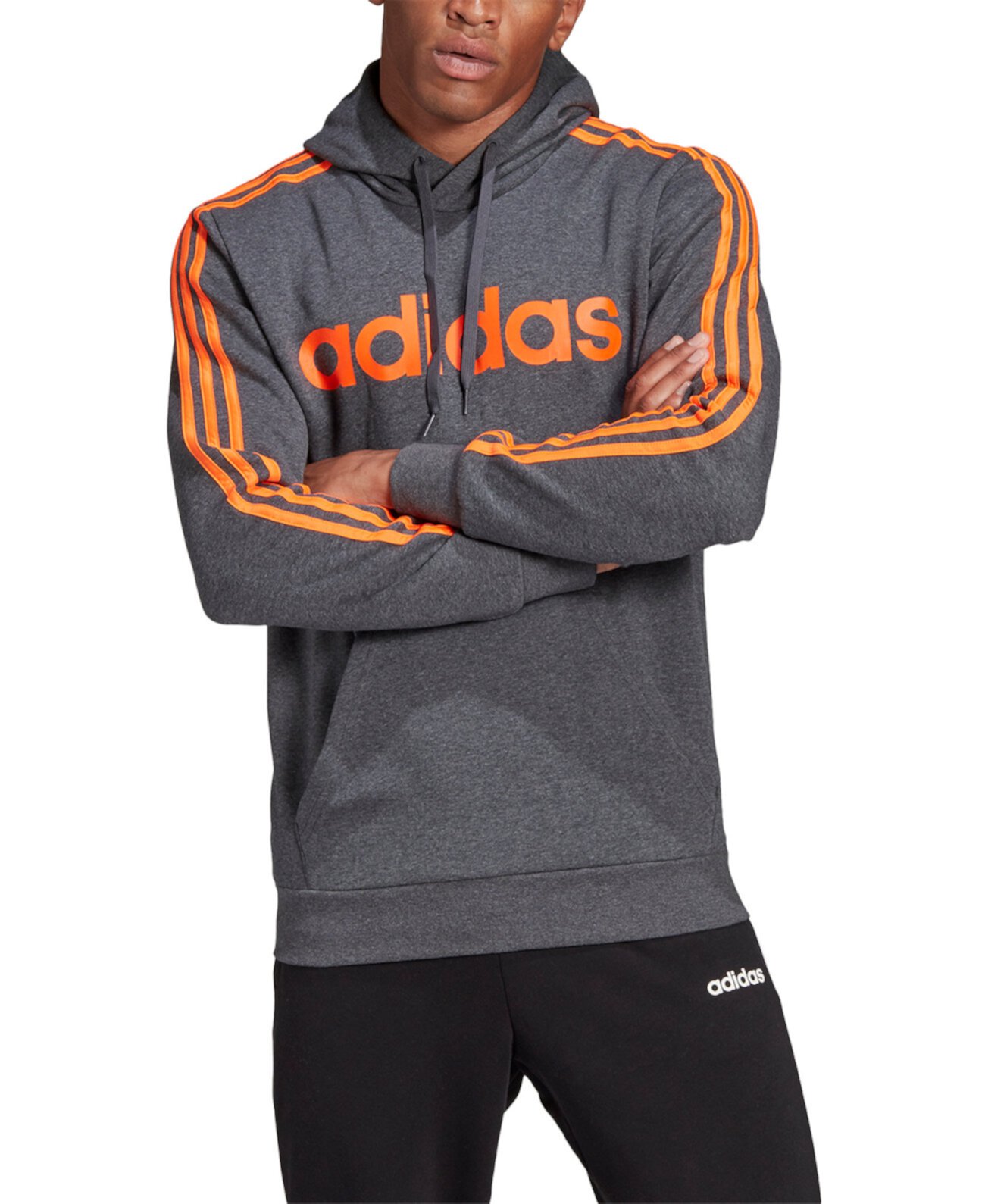Мужская толстовка с логотипом и флисом с 3 полосками Adidas