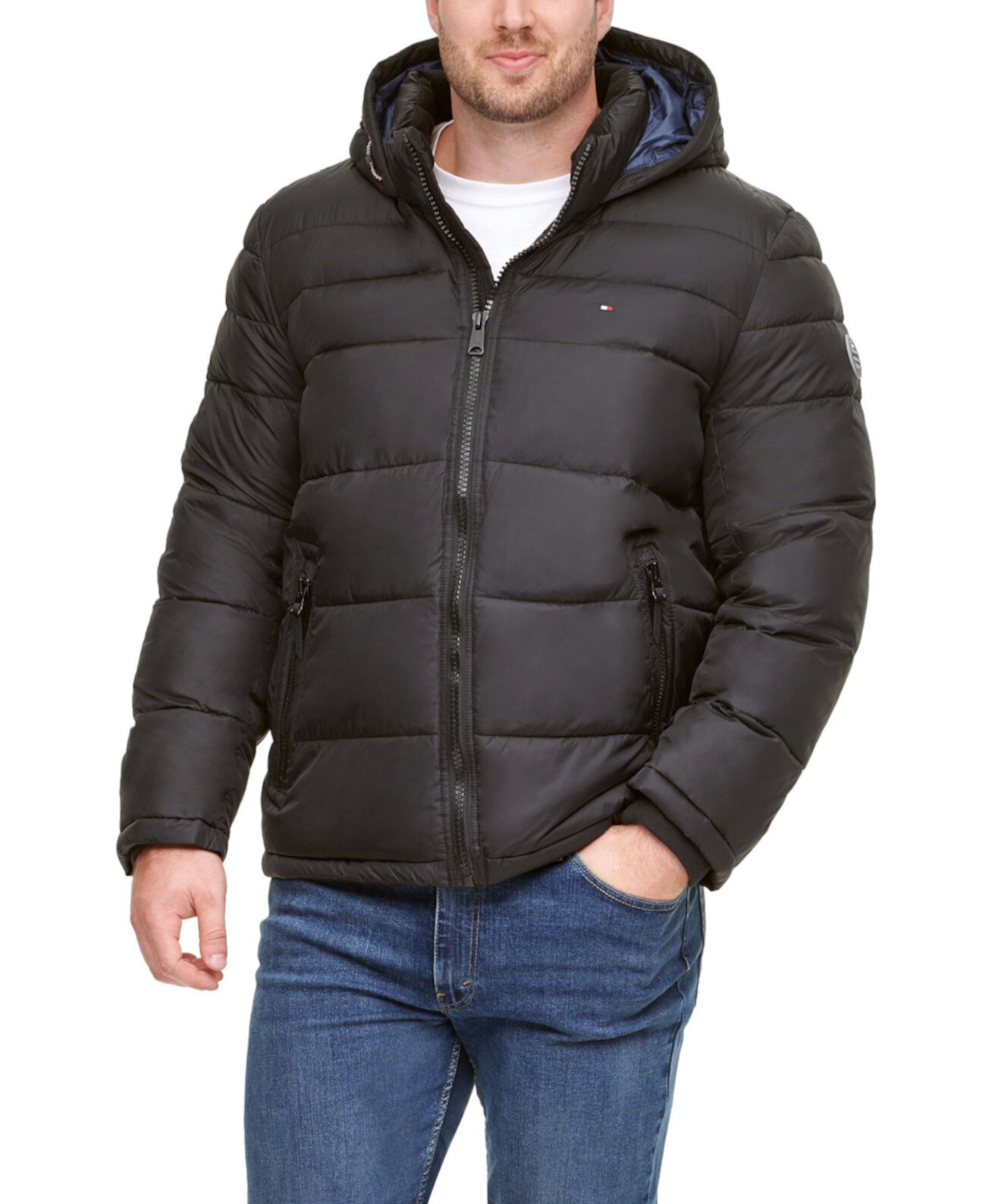 Мужская куртка-пуховик с капюшоном большого размера, созданный для Macy's Tommy Hilfiger
