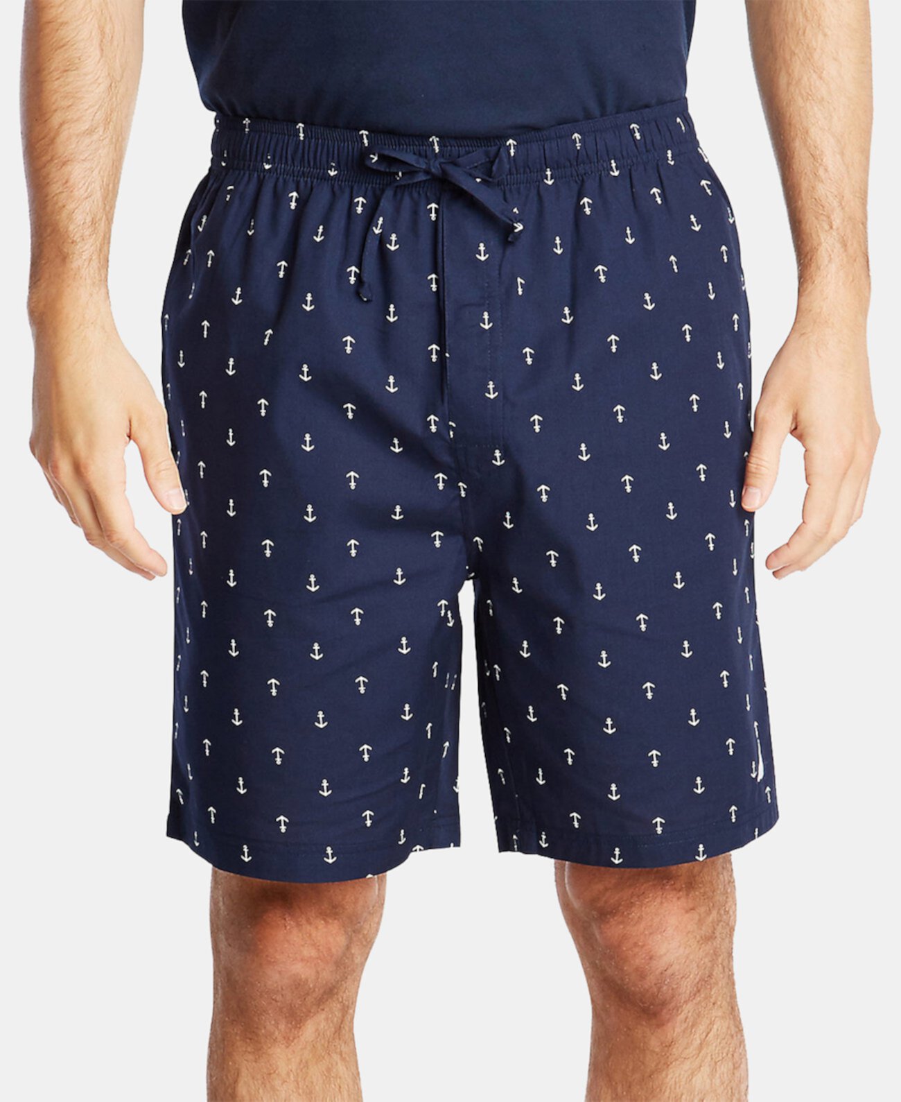 Мужские хлопковые пижамные шорты с якорным принтом Nautica