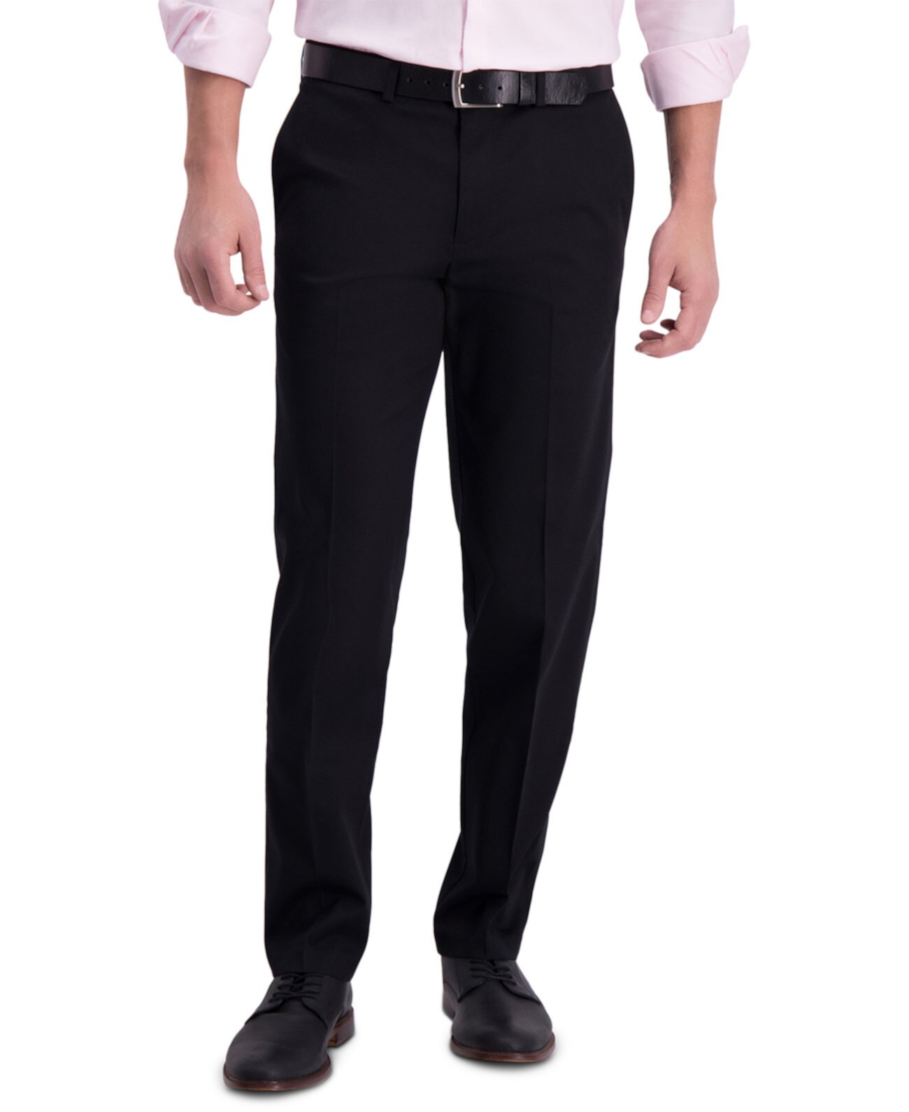 Мужские брюки прямого кроя с плоской передней частью цвета хаки премиум-класса без железа HAGGAR