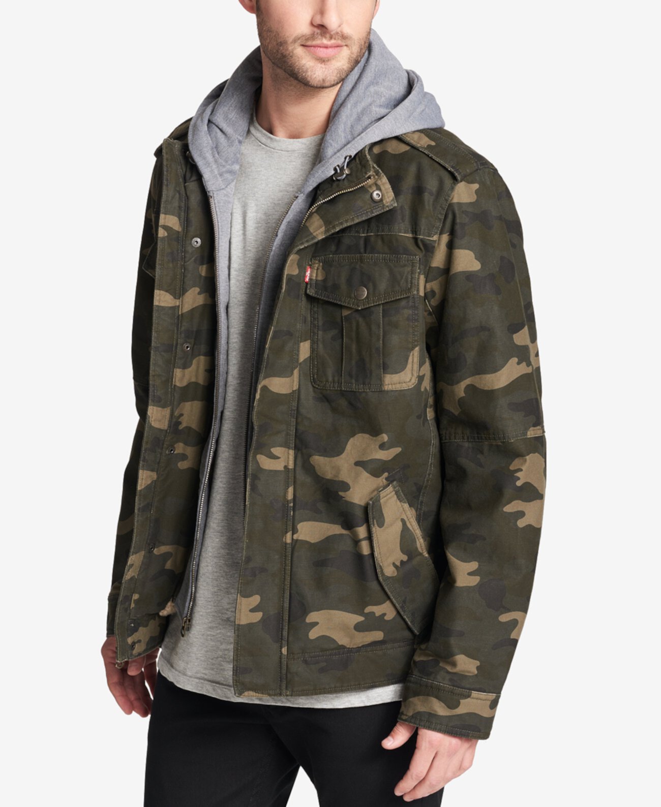 hooded sherpa trucker jacket