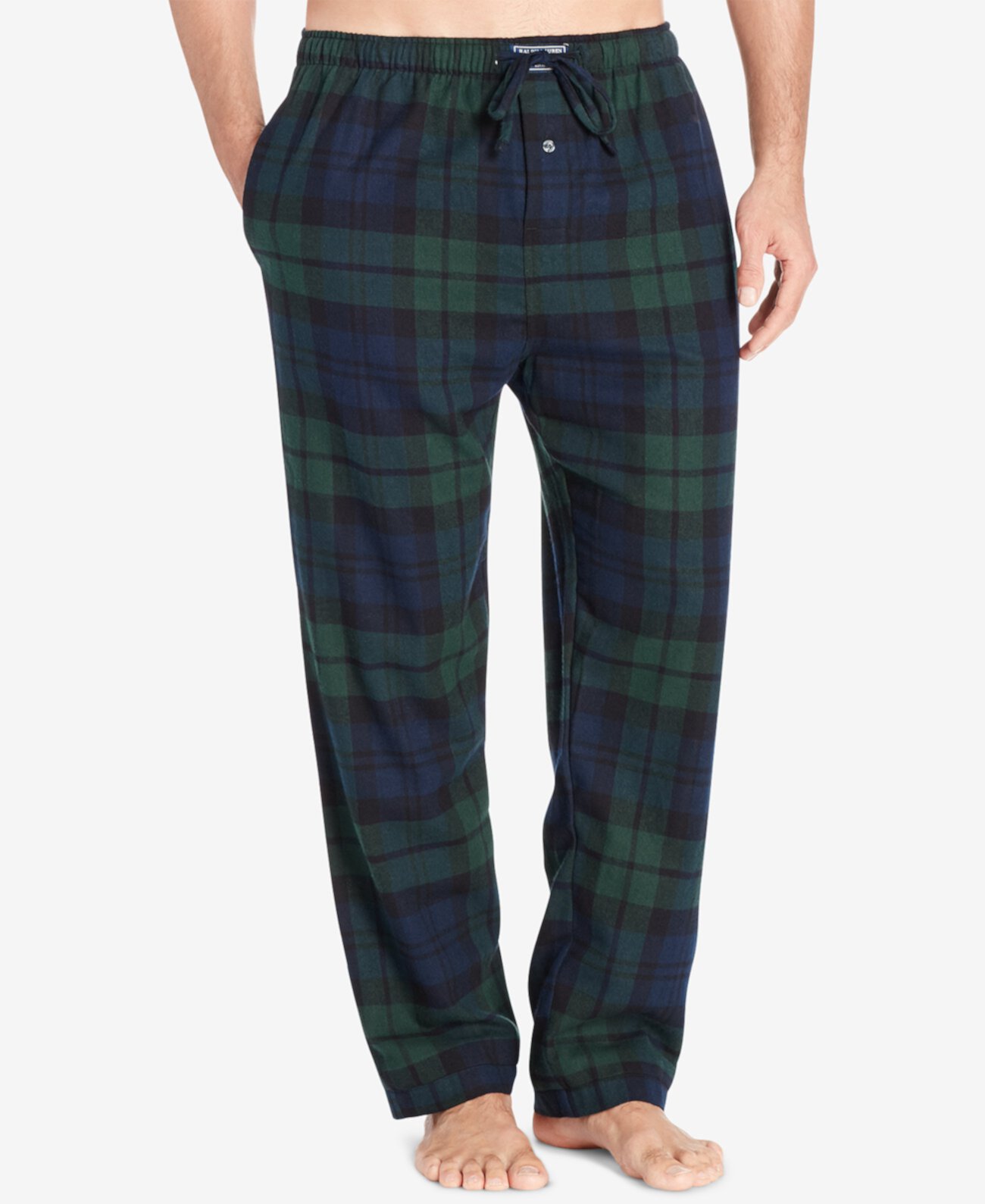 Мужские фланелевые пижамные брюки в крупную и высокую клетку из хлопка Ralph Lauren