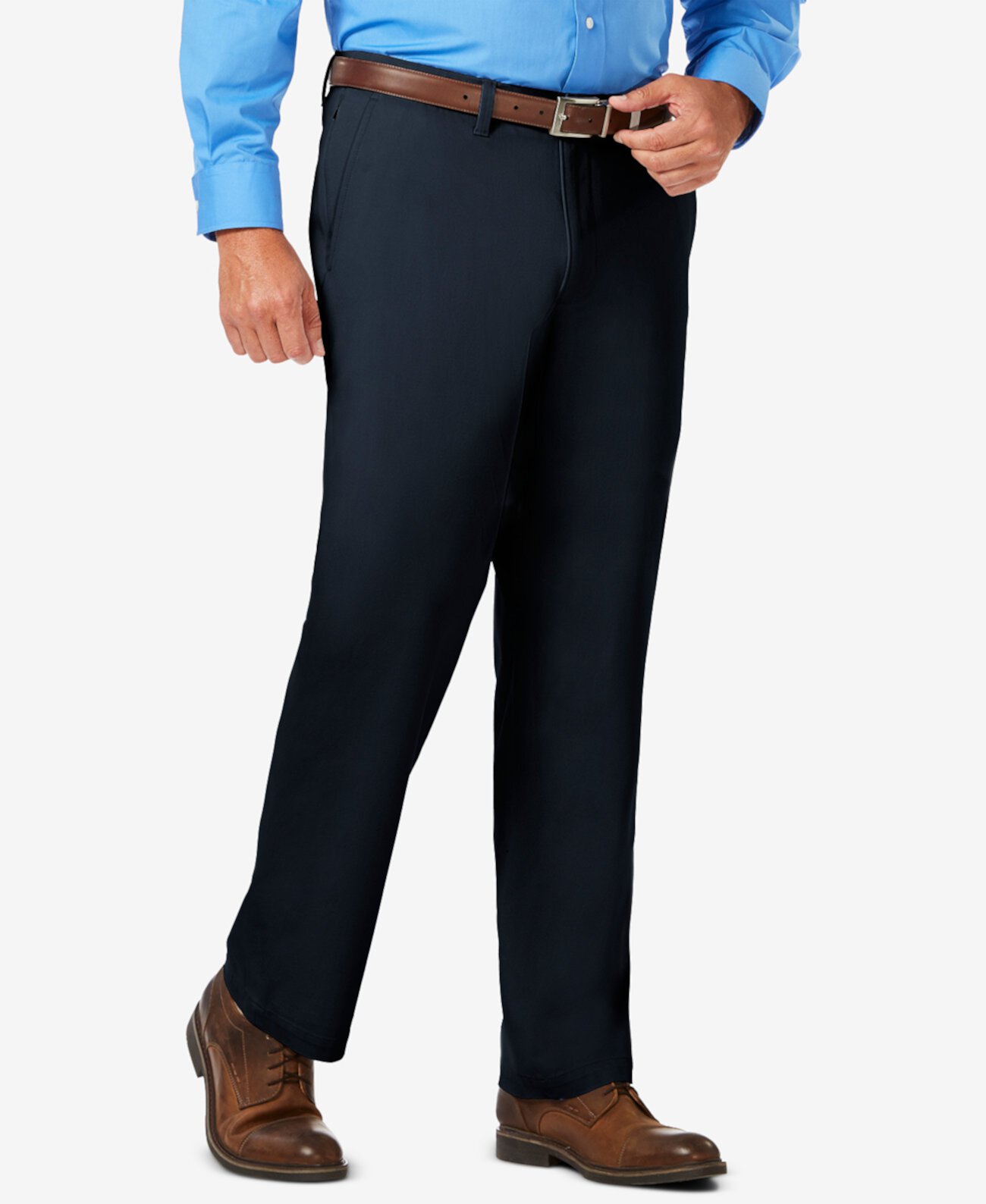 Мужские роскошные удобные повседневные брюки классического кроя J.M. HAGGAR