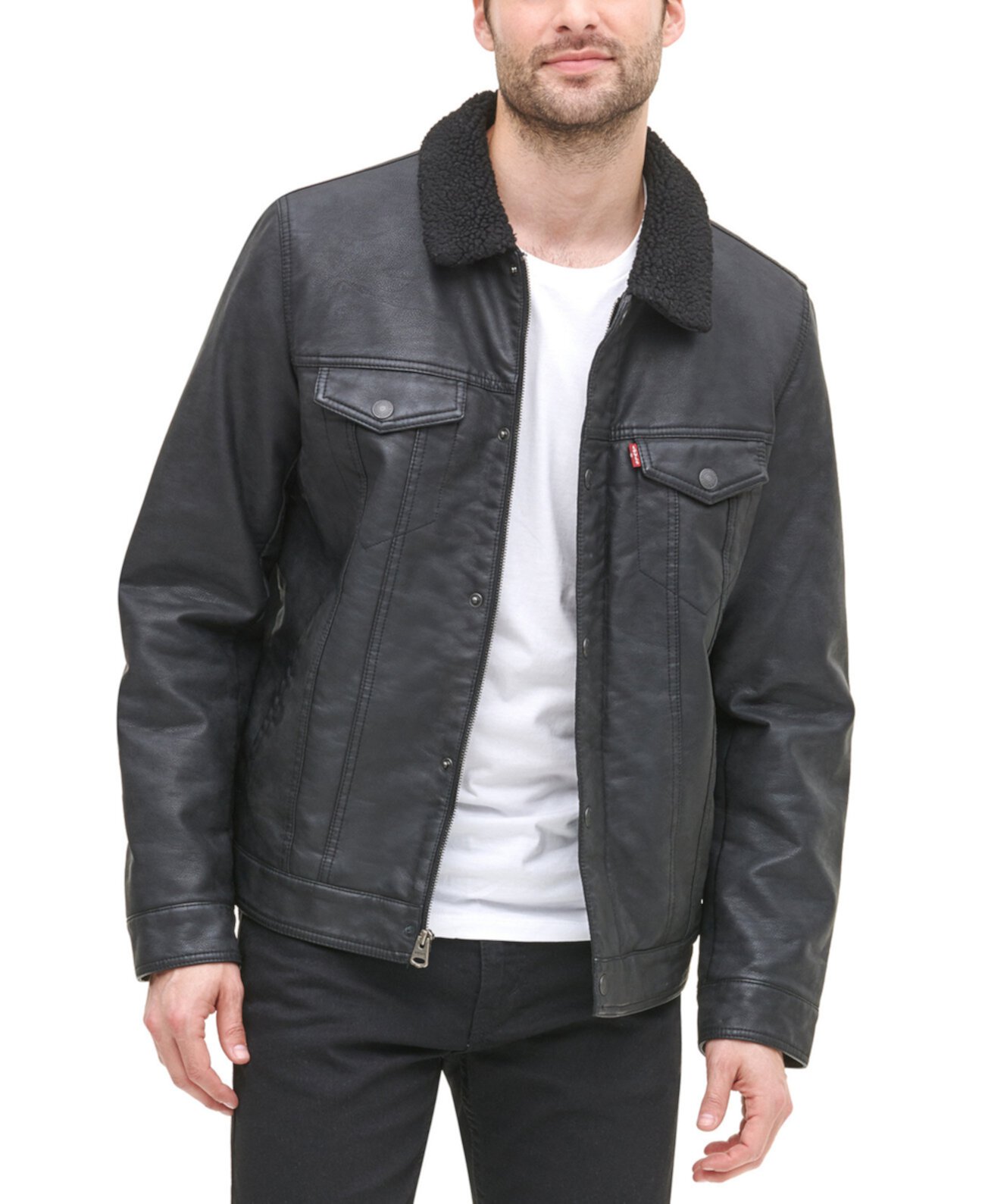 Мужская куртка Trucker с подкладкой из искусственной кожи с подкладкой из шерпы Levi's®