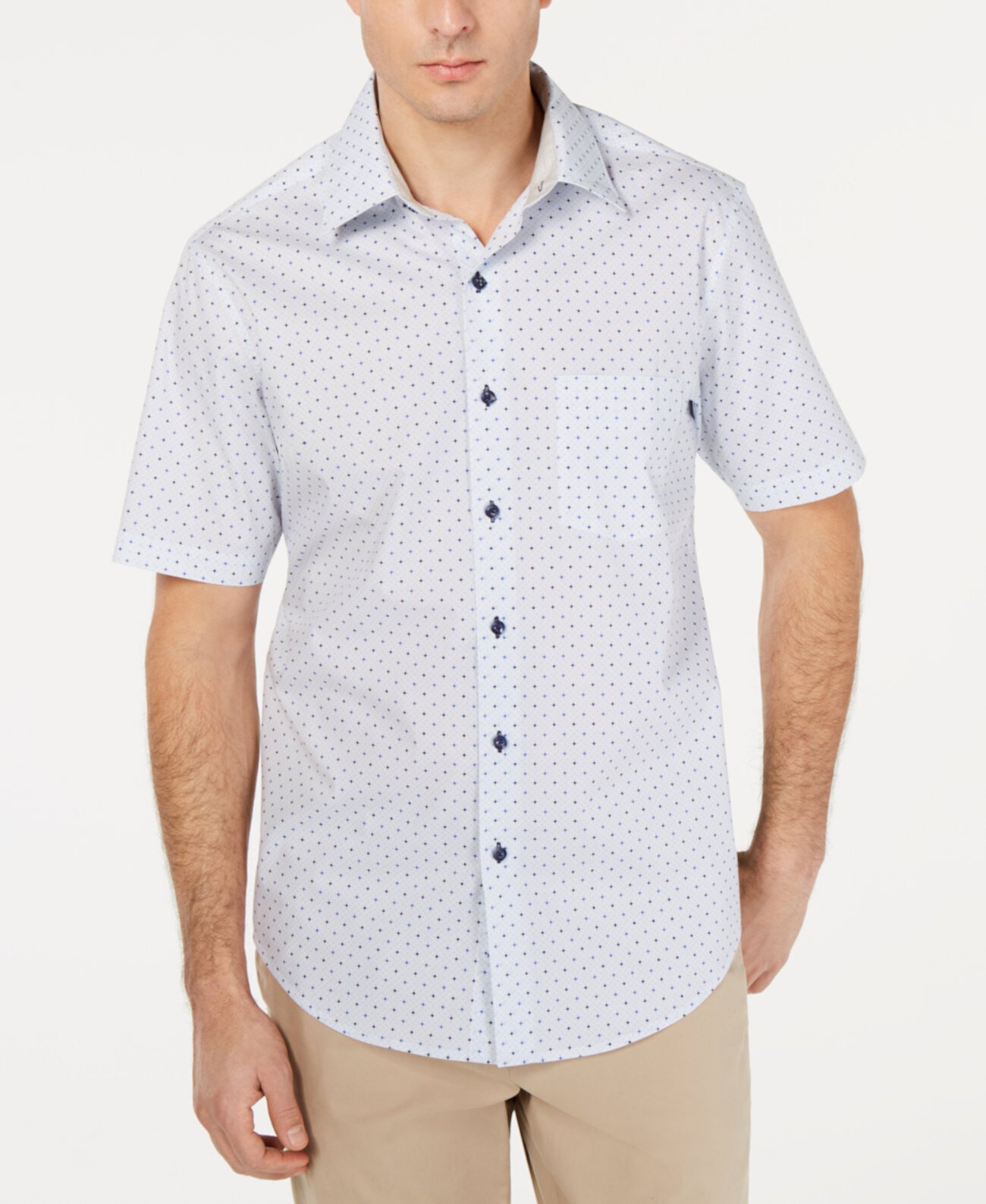 Мужская стрейч-рубашка мини-добби с платком, созданная для Macy's Tasso Elba
