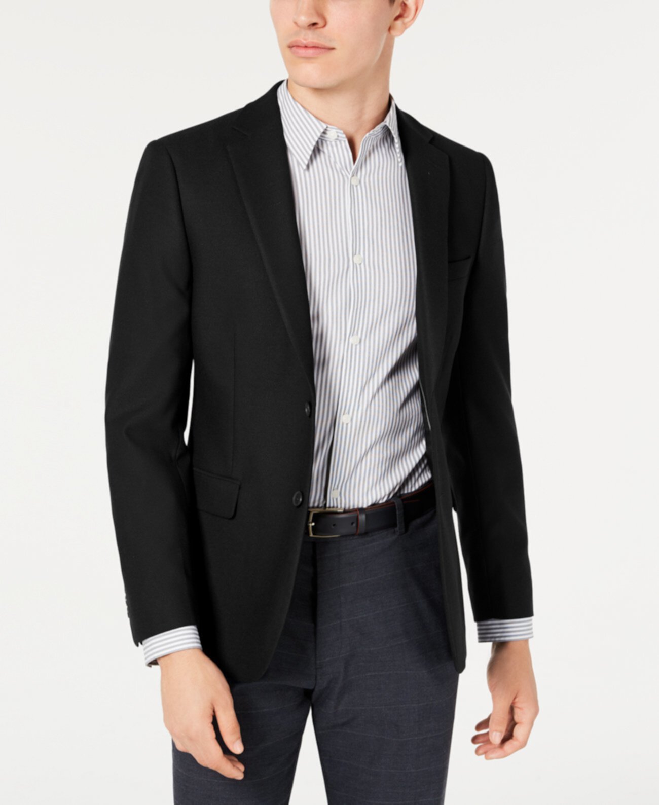Мужское эластичное текстурированное спортивное пальто скинни Calvin Klein