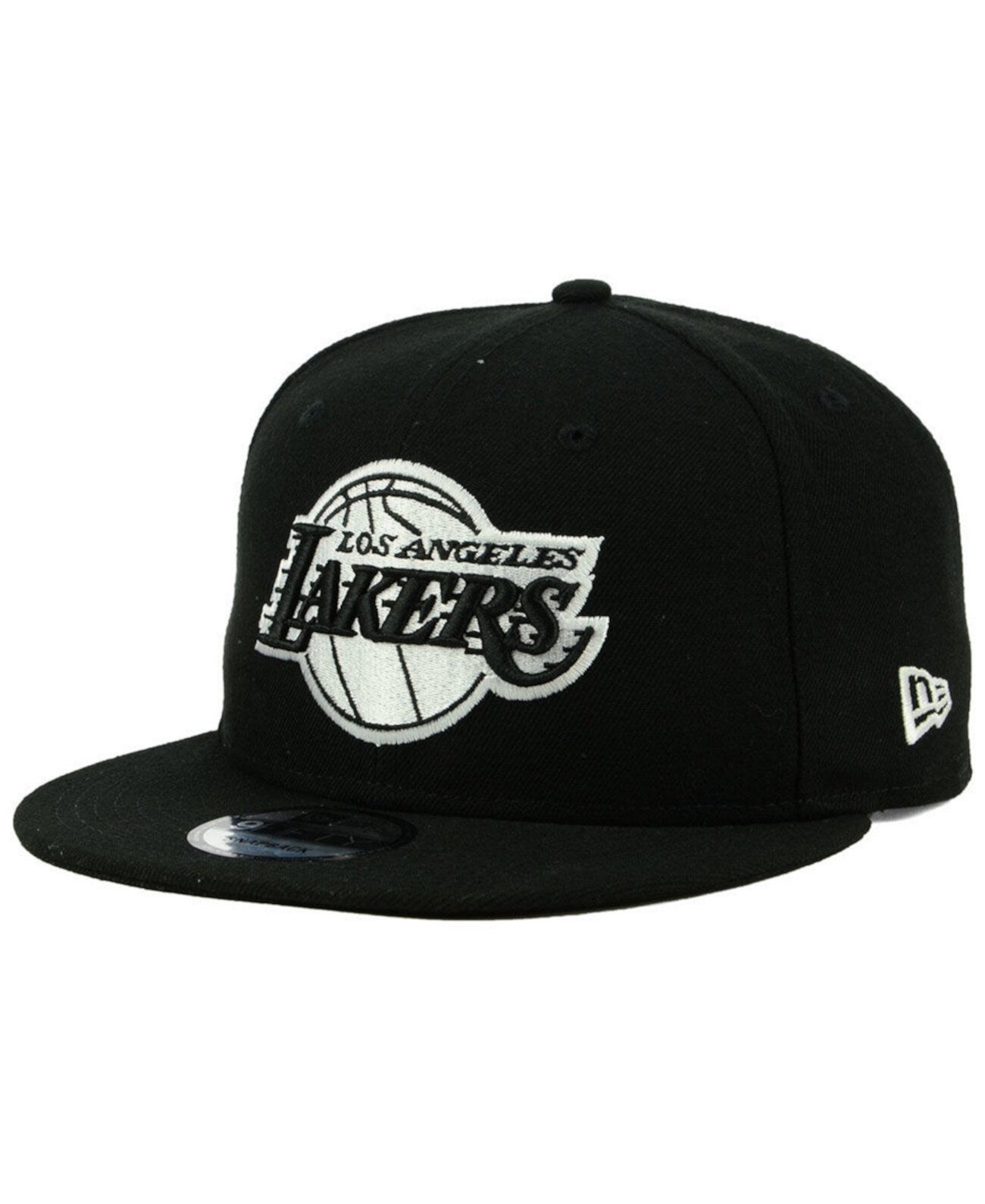 Чёрно-белая кепка Los Angeles Lakers 9FIFTY с регулируемым размером и высокой короной New Era