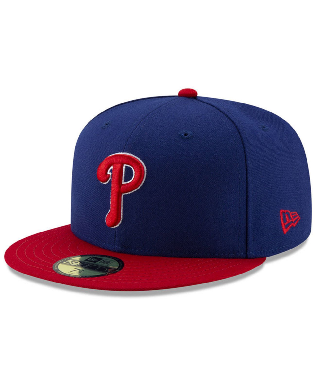 Кепка Philadelphia Phillies Authentic Collection 59FIFTY с высокой короной и впитывающей пот полосой New Era