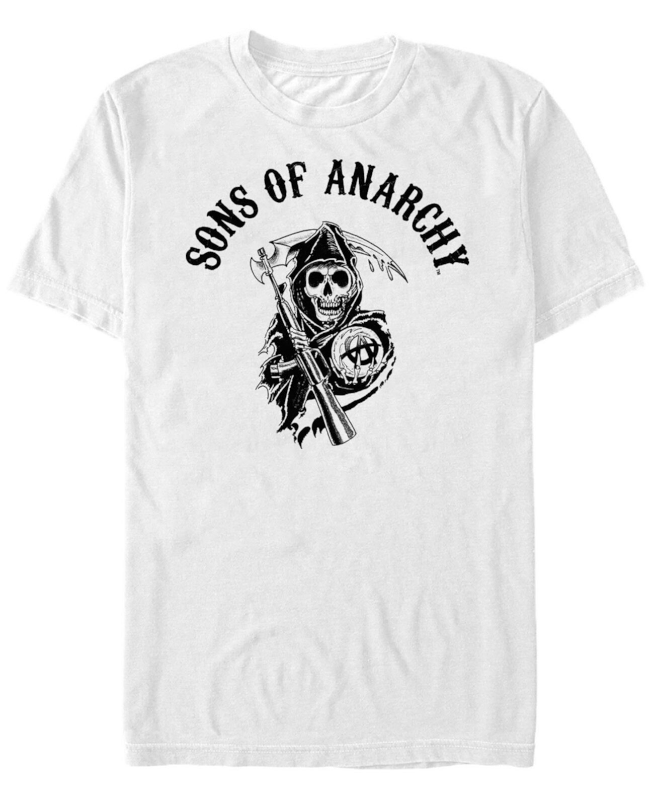 Мужская футболка с короткими рукавами и нашивкой Grim Reaper Sons of Anarchy