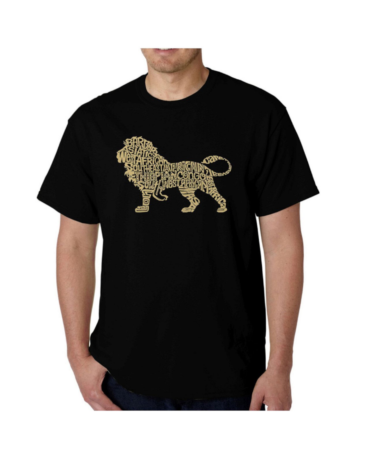 Мужская футболка Word Art - Lion LA Pop Art