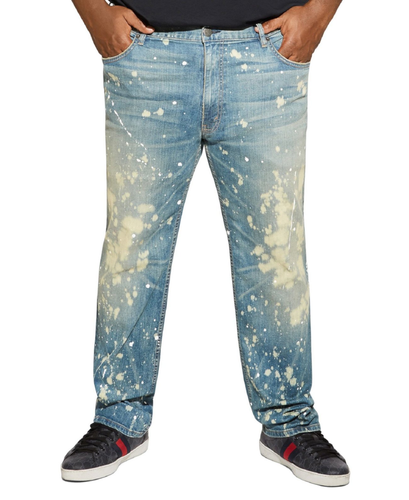 Мужские джинсы для больших и высоких стирок с краской MVP Collections Mvp Collections By Mo Vaughn Productions