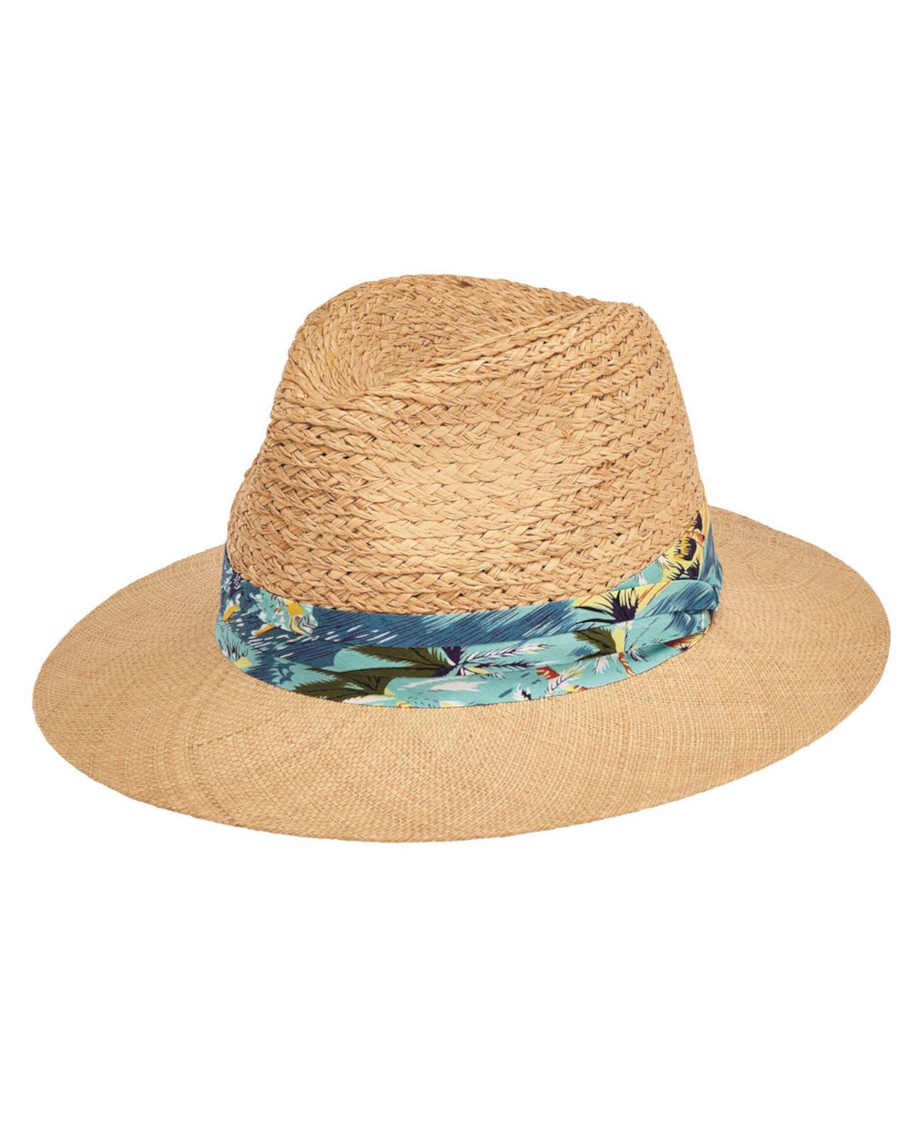 Шляпа Сан-Диего Мужская косичка из рафии с полосой в виде соломенной ленты Bao Fedora San Diego Hat Company