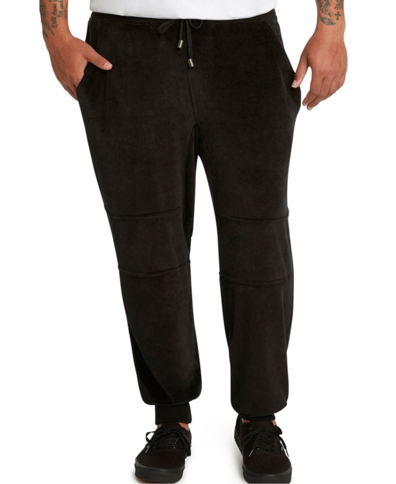 Коллекции MVP Мужские большие и высокие велюровые брюки Jogger Mvp Collections By Mo Vaughn Productions