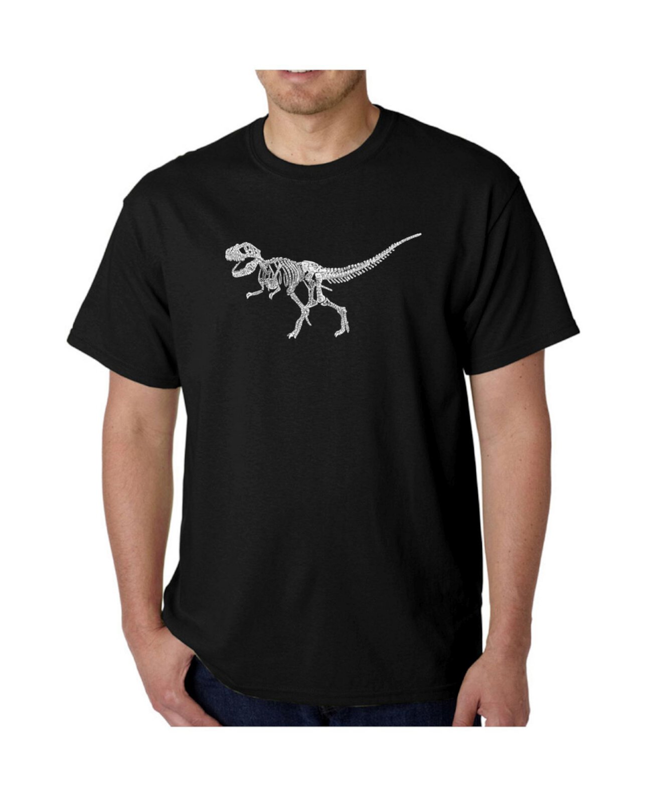 Мужская футболка Word Art - Dinosaur T-Rex Skeleton LA Pop Art