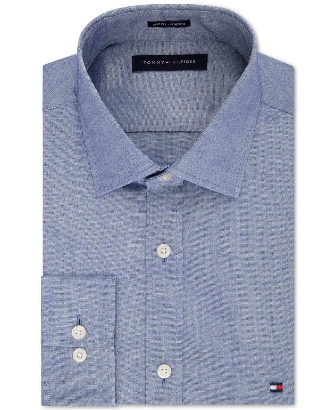 Мужская приталенная эластичная однотонная рубашка, эксклюзивно в Интернете, создана для Macy's Tommy Hilfiger