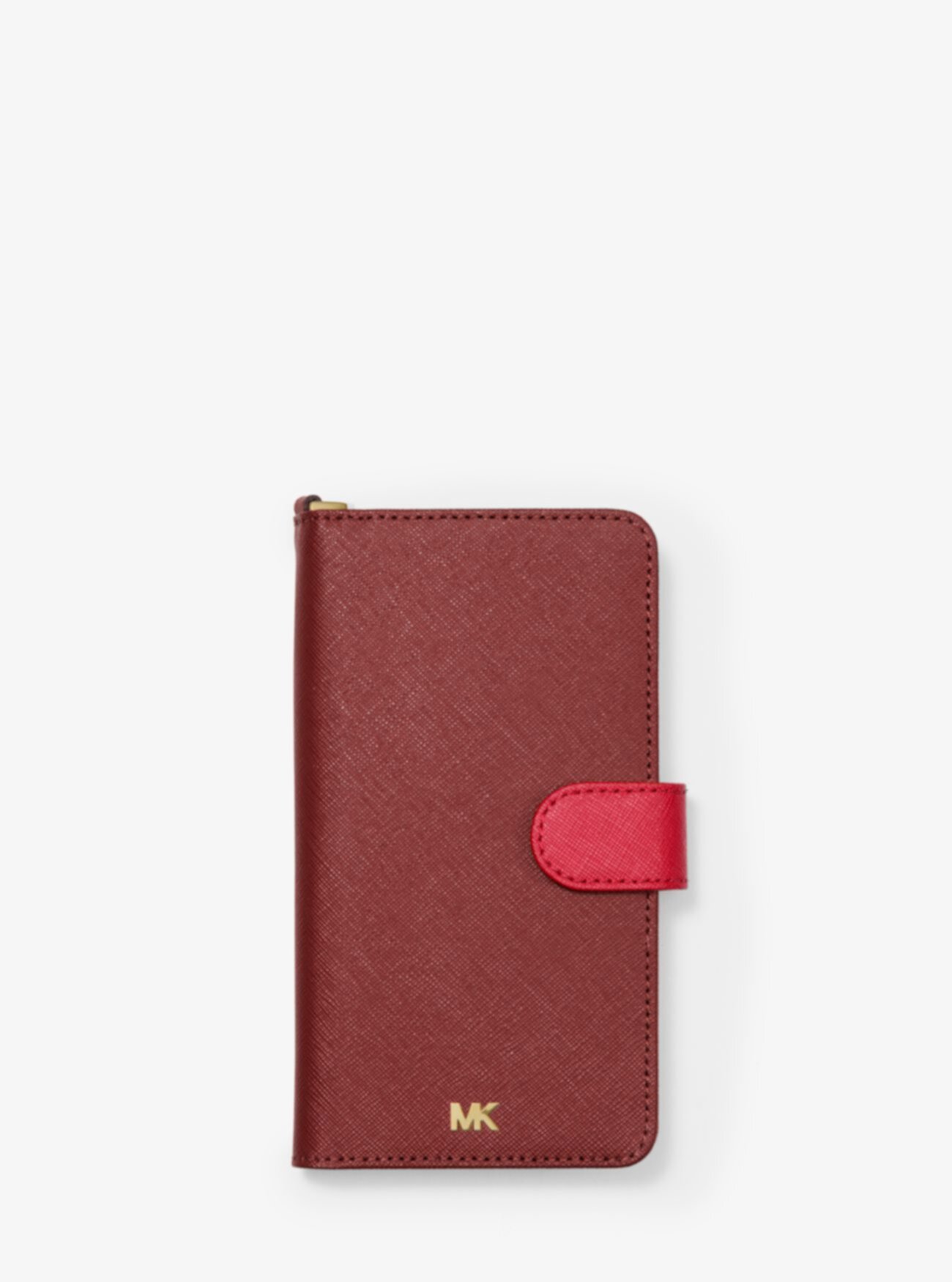 Двухцветный футляр с ремешком из сафьяновой кожи для iPhone XS Max Michael Kors