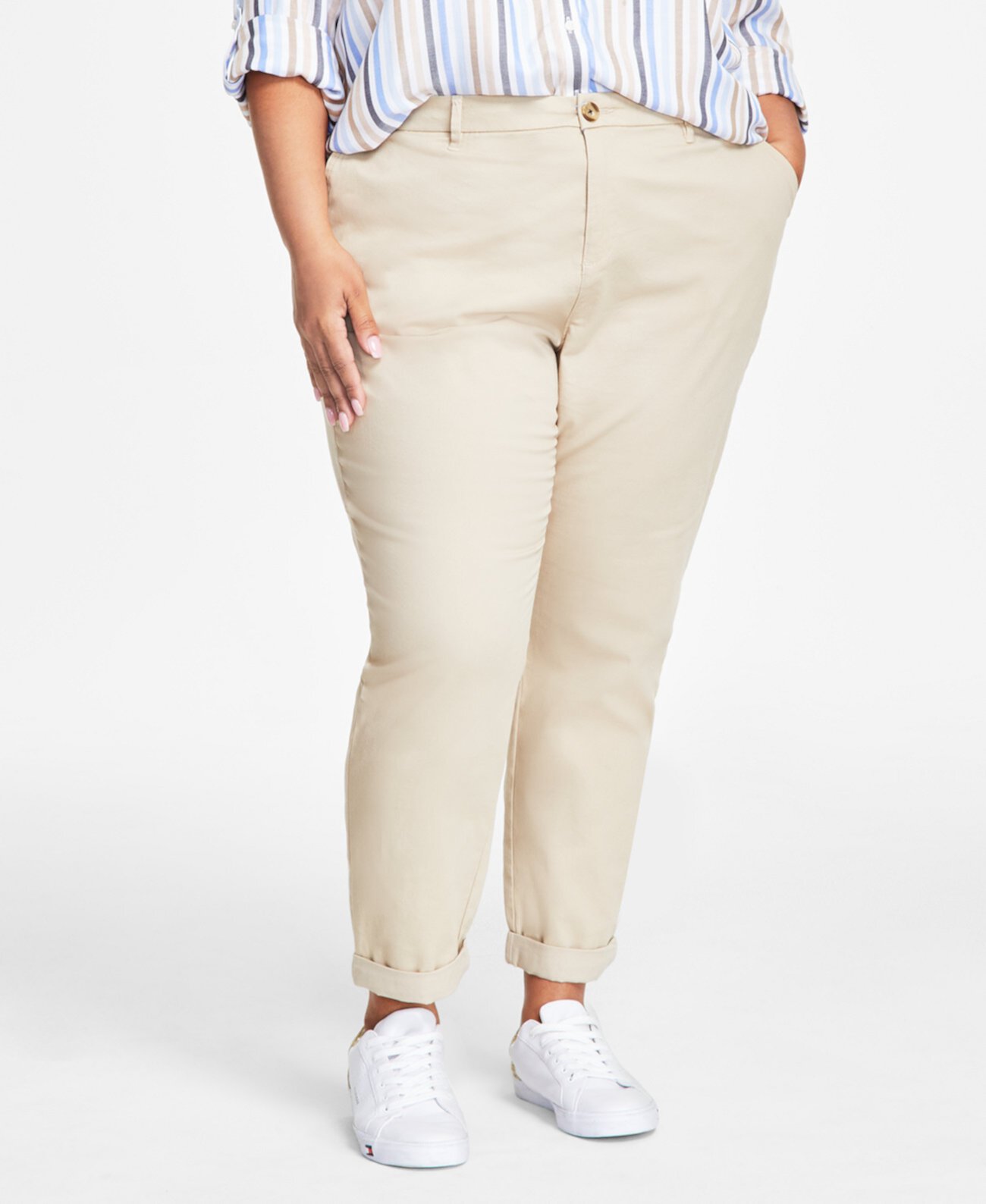 Женские Повседневные брюки Tommy Hilfiger TH Flex Plus Size Hampton Chino Tommy Hilfiger