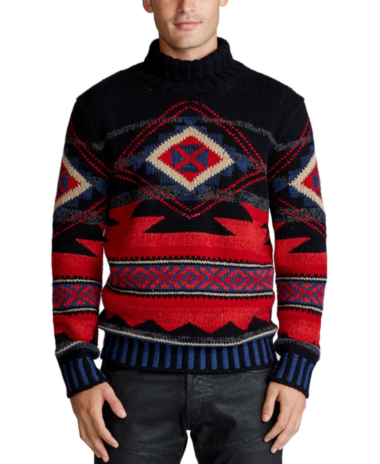 Мужской юго-западный кашемировый шерстяной свитер Ralph Lauren