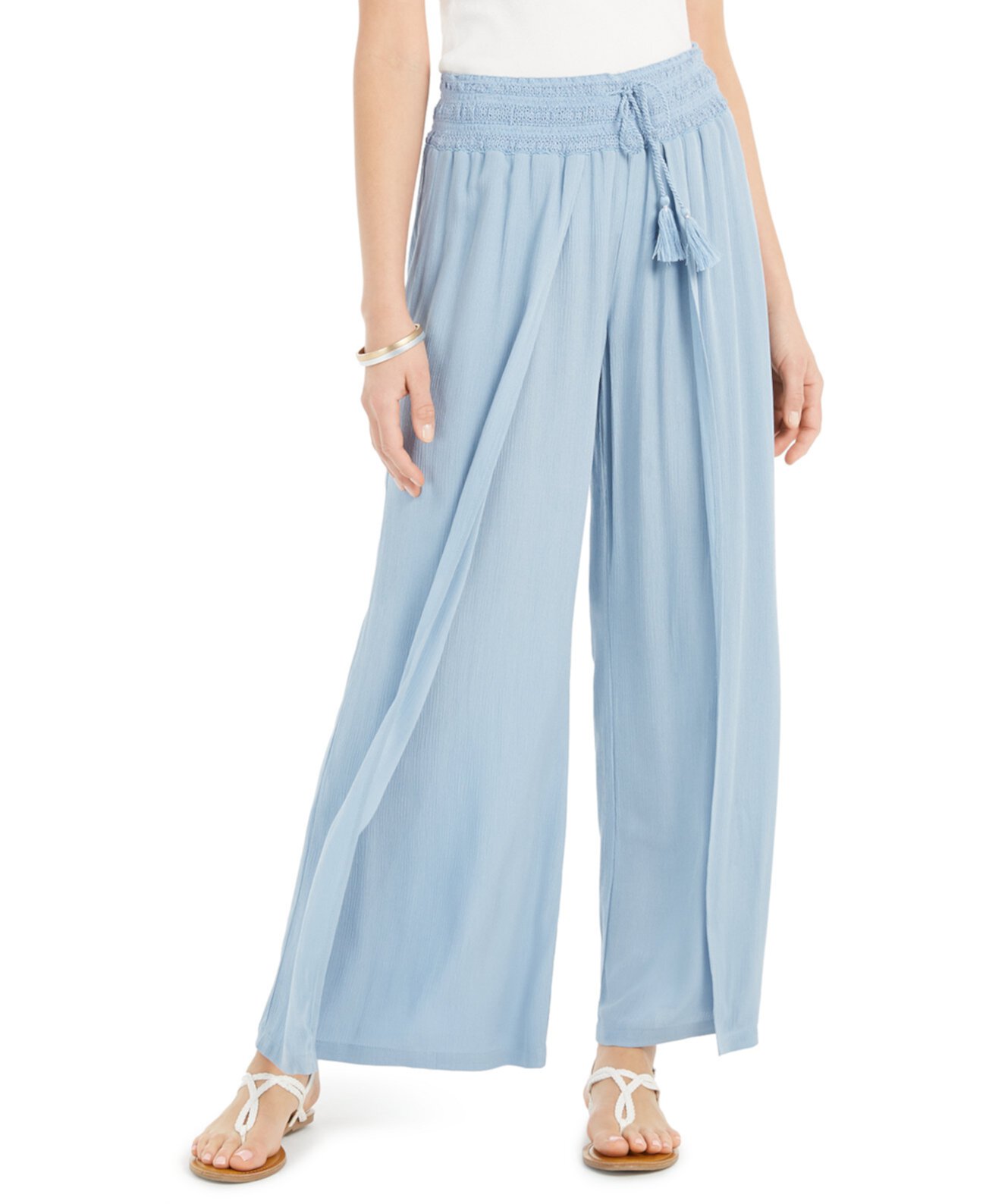 Фактурные широкие брюки с завязками, созданные для Macy's Style & Co