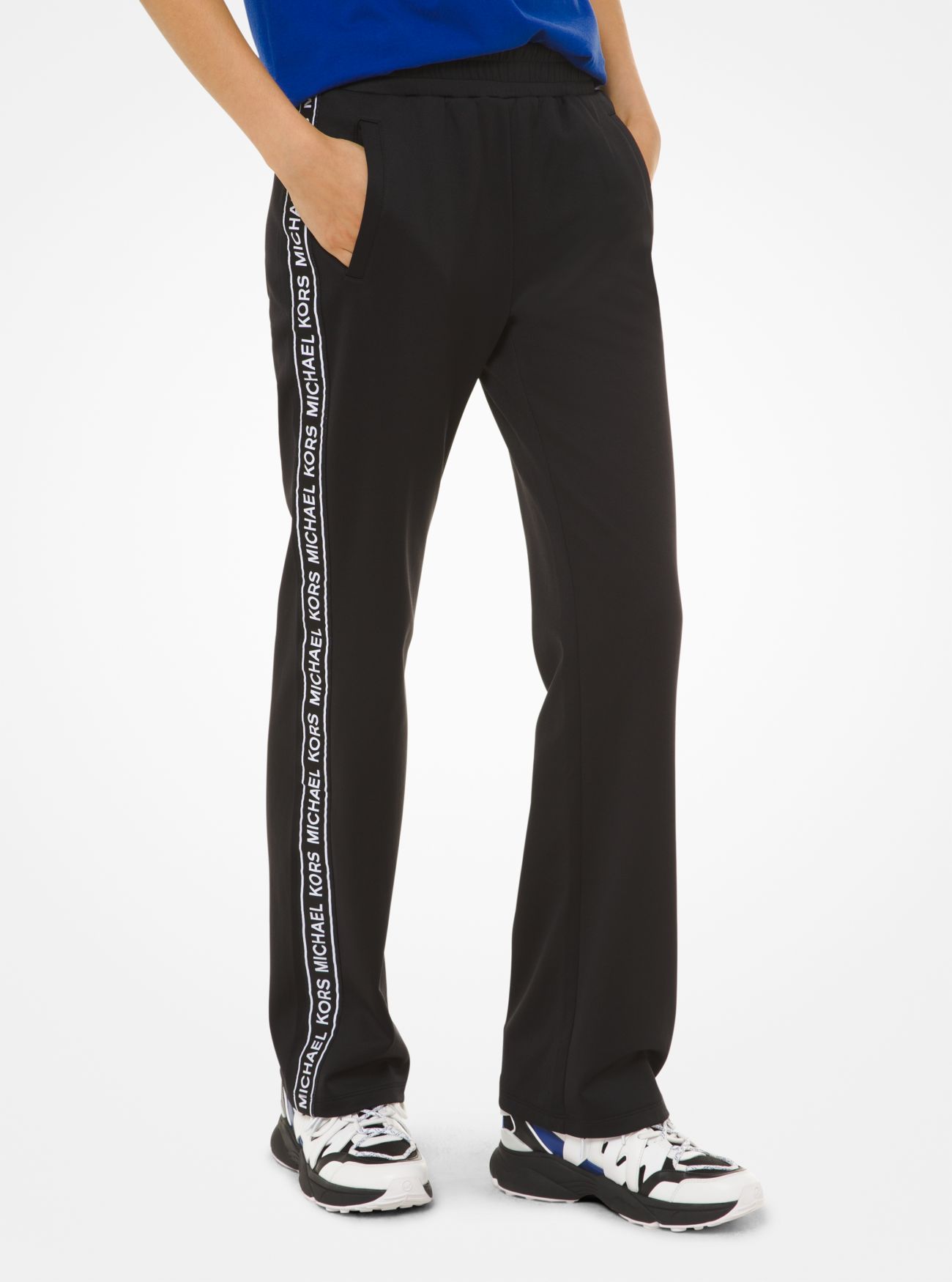 Спортивные брюки из понте с тесьмой с логотипом Michael Kors