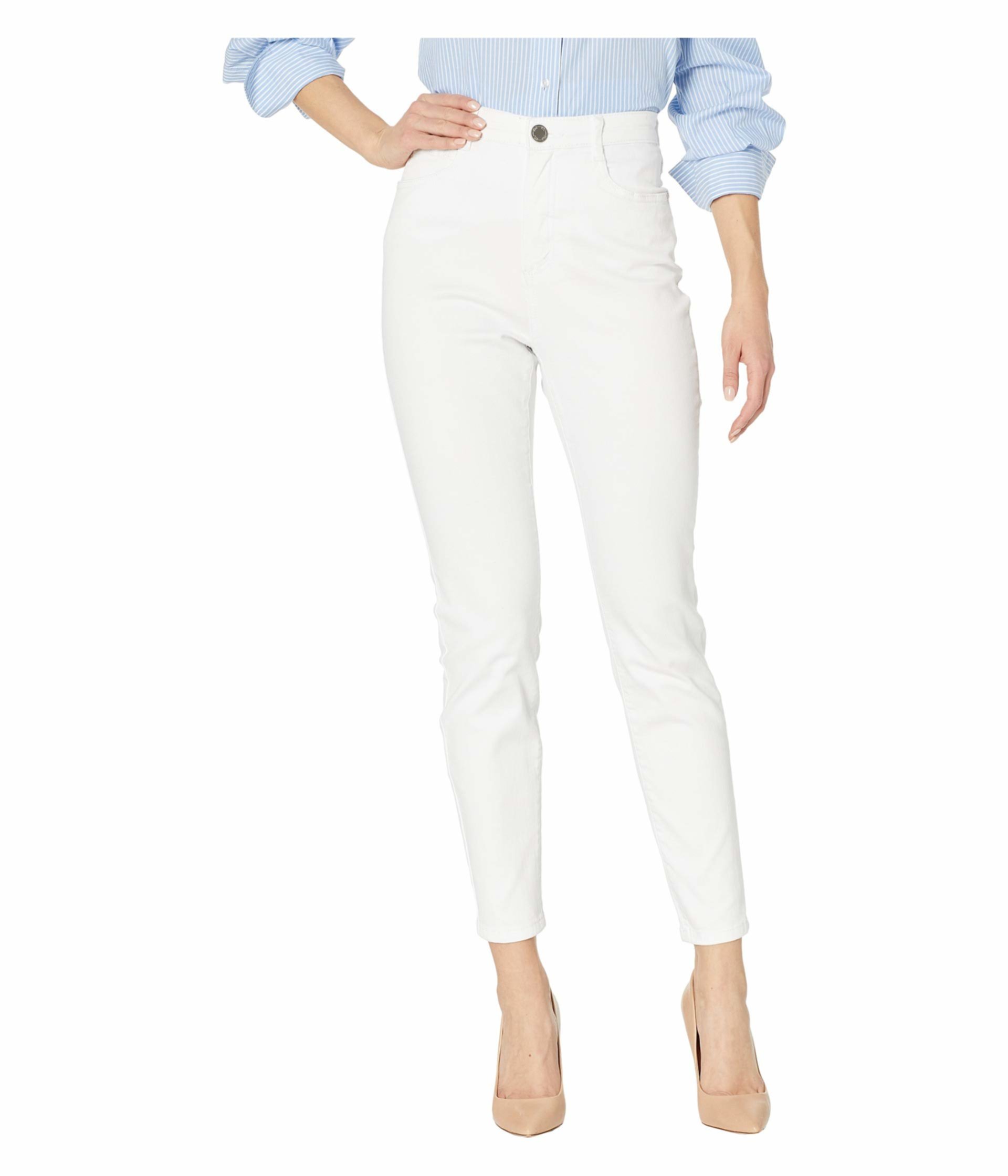 Мягкие оттенки джинсовой ткани Suzanne Slim на лодыжке белого цвета FDJ French Dressing Jeans