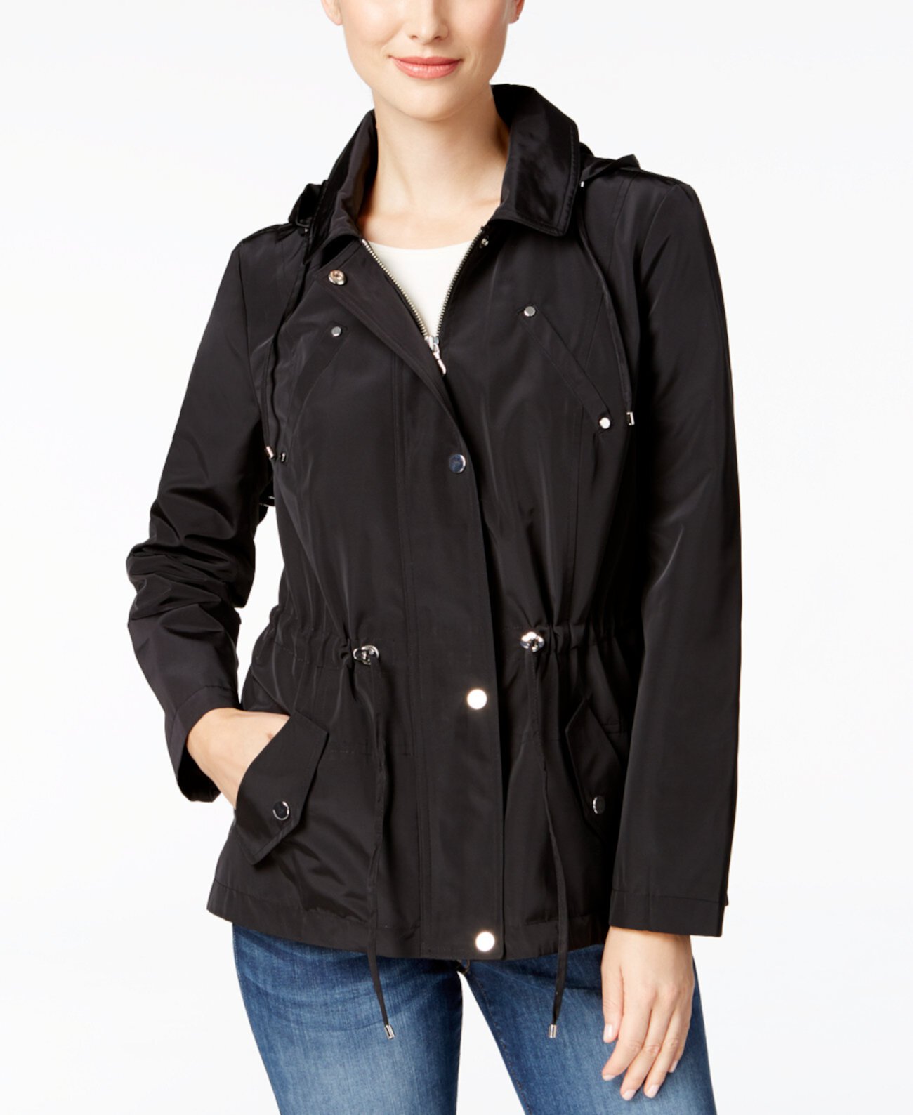 Миниатюрная водонепроницаемая куртка-анорак с капюшоном, созданная для Macy's Charter Club