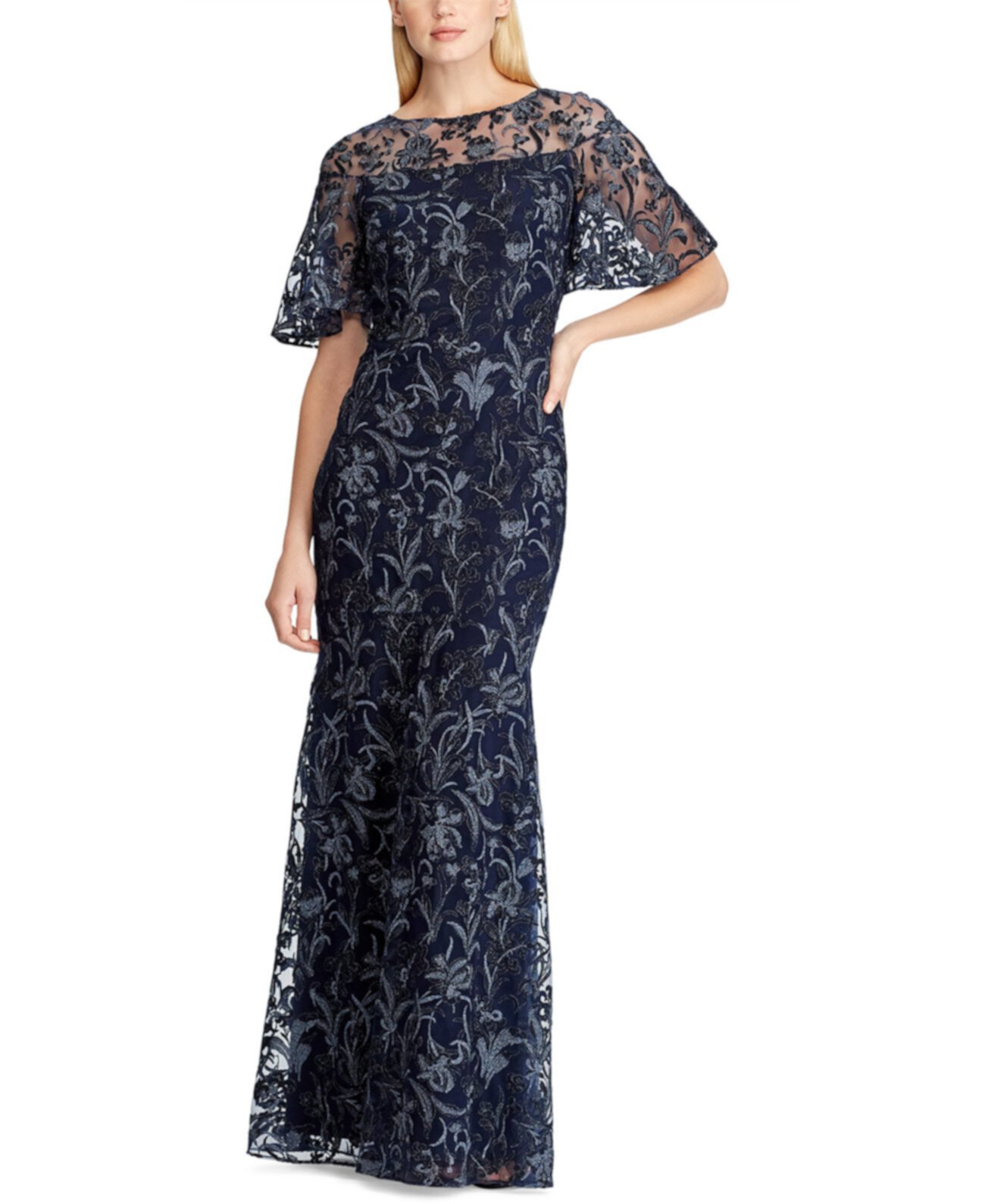 Цветочное вышитое платье Ralph Lauren
