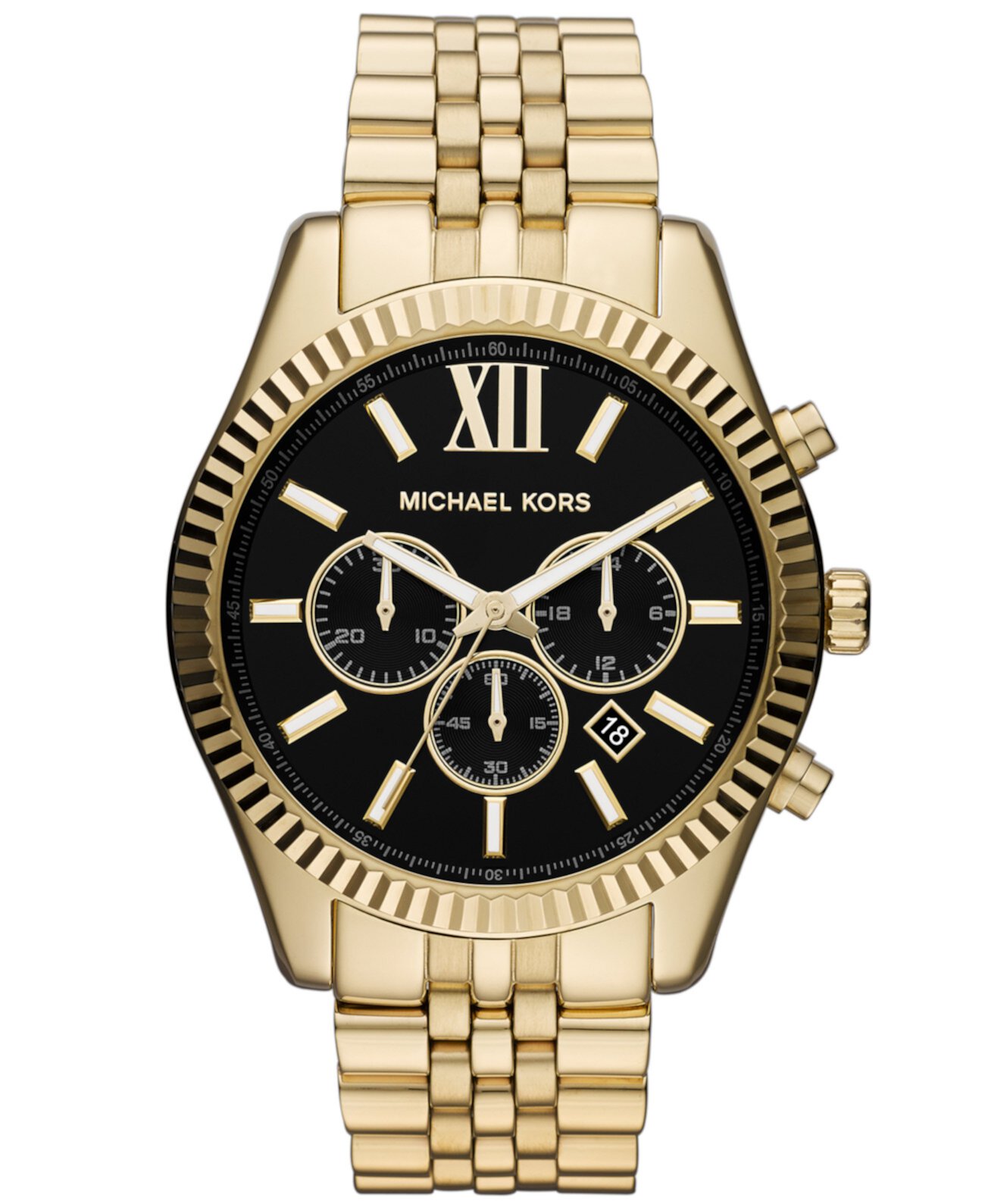 Мужские часы с хронографом Lexington Gold-Tone из нержавеющей стали с браслетом 45 мм MK8286 Michael Kors