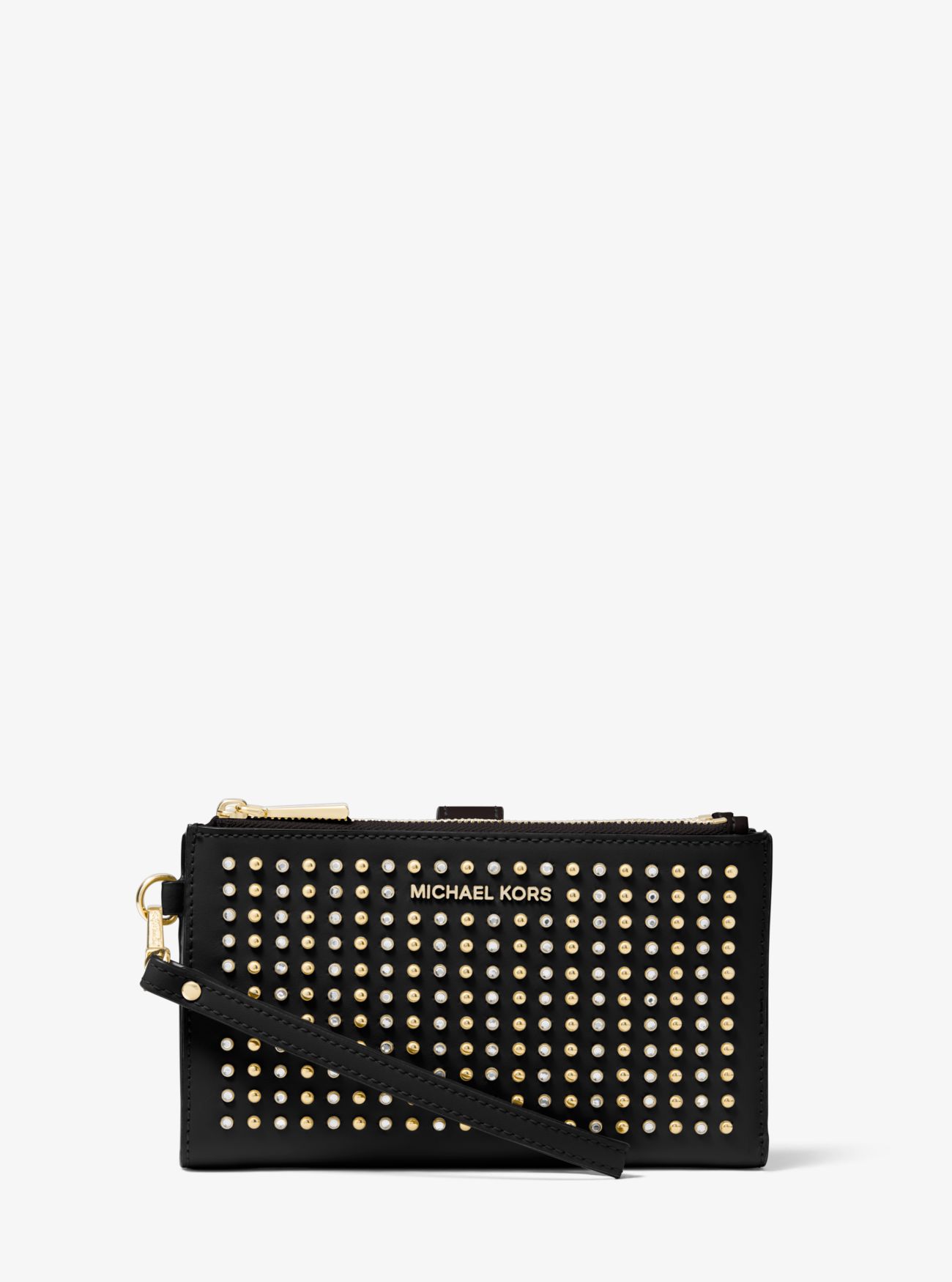Кожаный кошелек для смартфона с шипами Adele Michael Kors